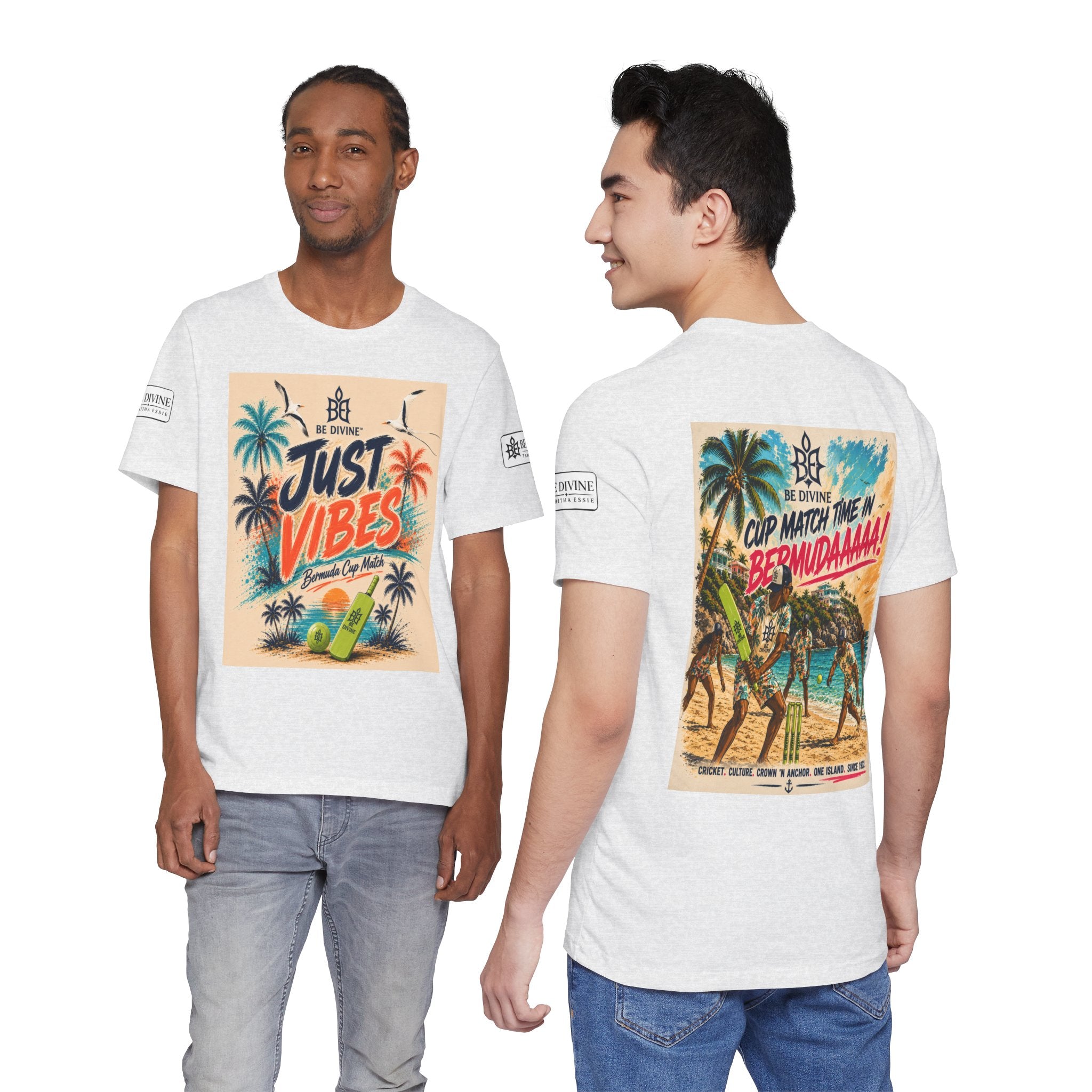 BE DIVINE™ Just Vibes Tee – Bermuda Cup Match Edition