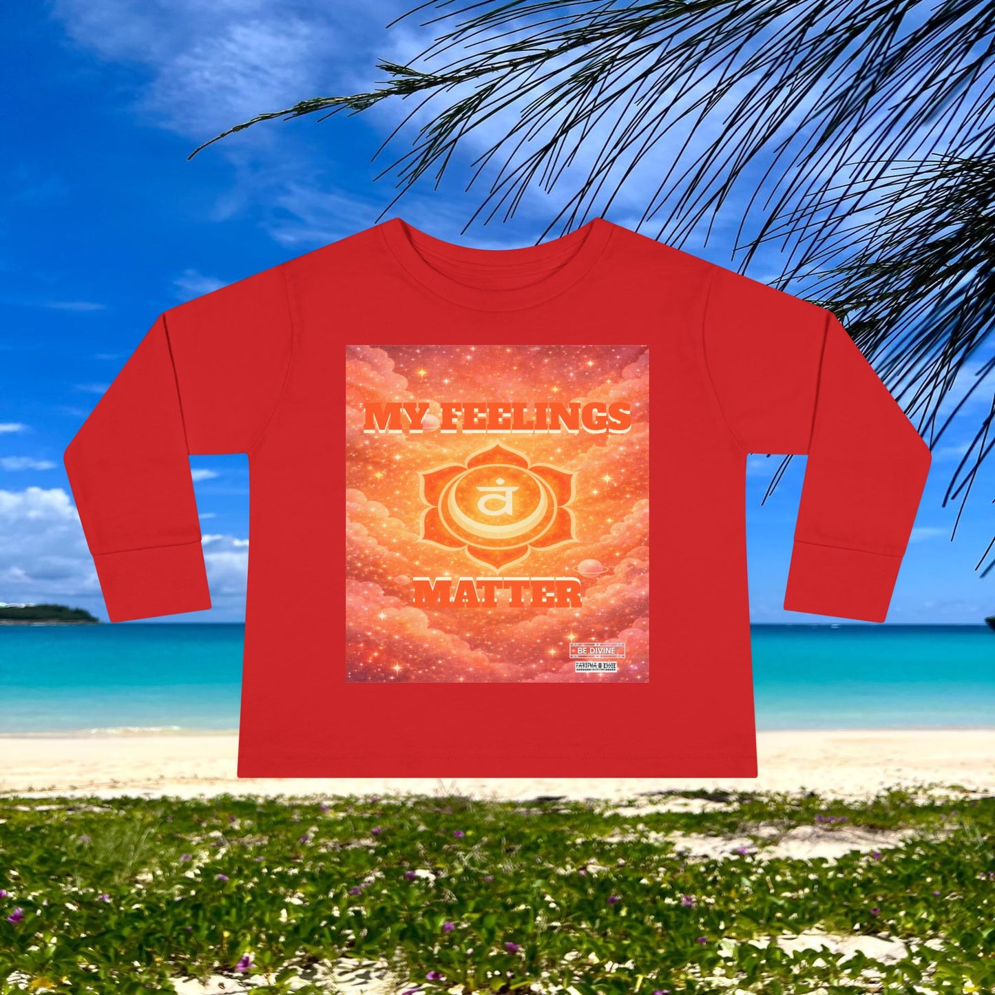 BE DIVINE™ Sacral Chakra Toddler Long Sleeve Tee | Emotional Expression & Creativity Shirt