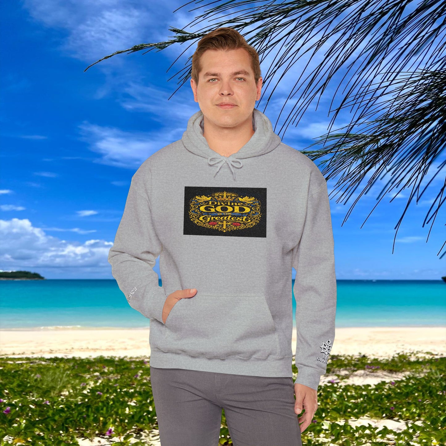 BE DIVINE™ “Divine God Is the Greatest” Embroidered Unisex Hoodie