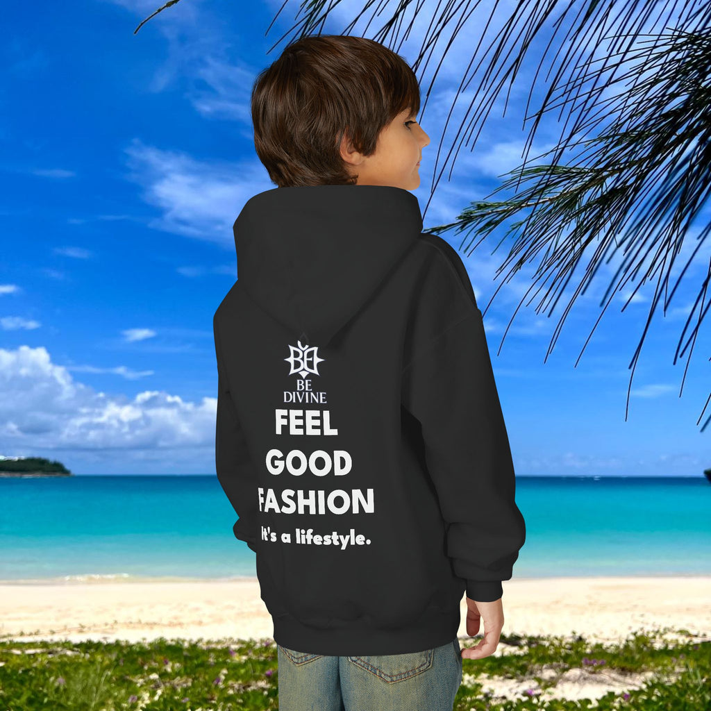 BE DIVINE™ Youth Hoodie – Gender Neutral, Soft Cotton, Inspirational Print (Youth S–XL)