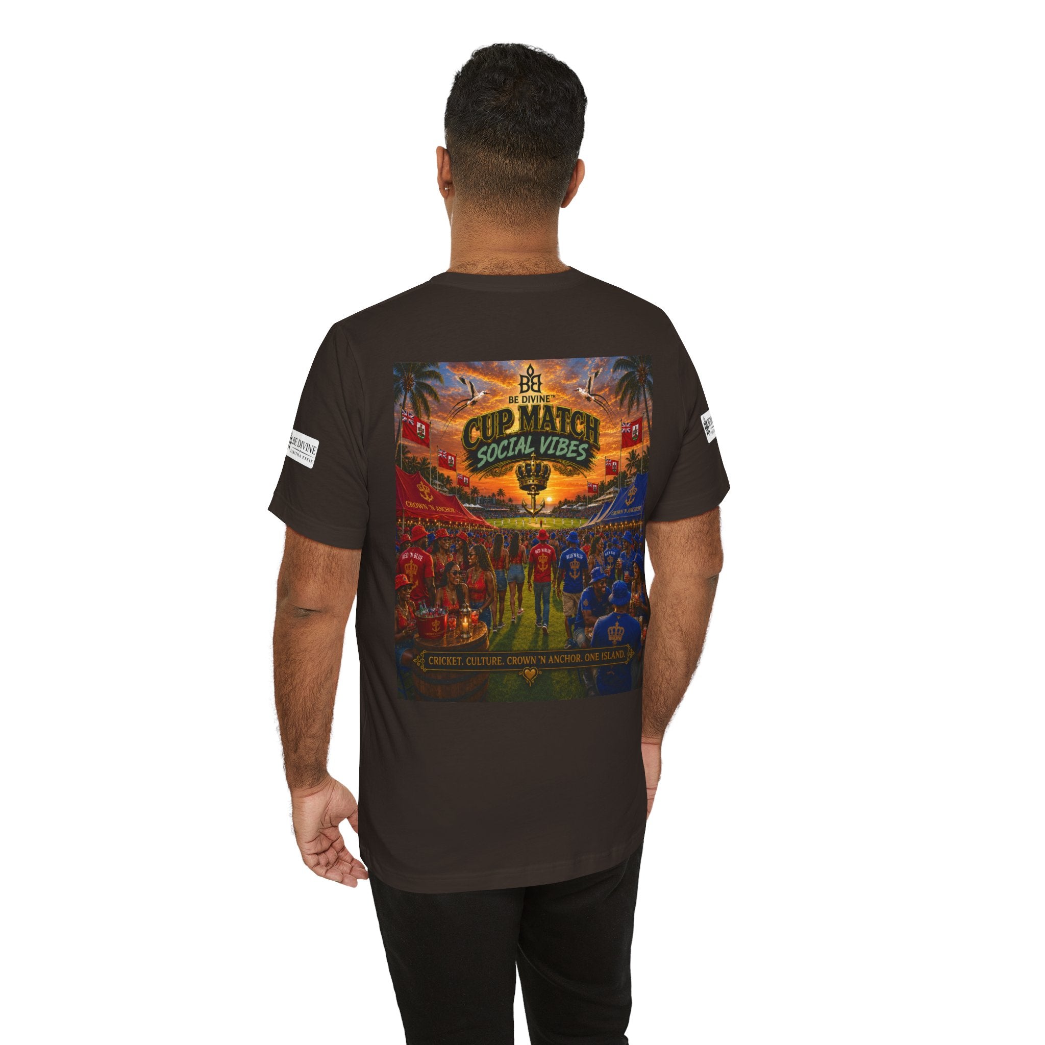 BE DIVINE™ Cup Match Social Vibes Tee – Crown 'N Anchor Edition