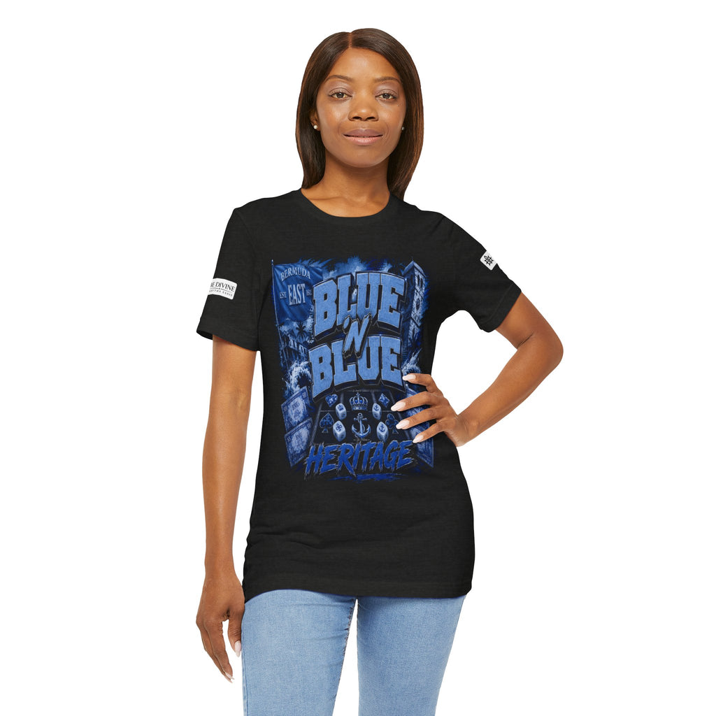 BE DIVINE™ Blue 'N Blue Heritage – I'm Here For Crown & Anchor Tee