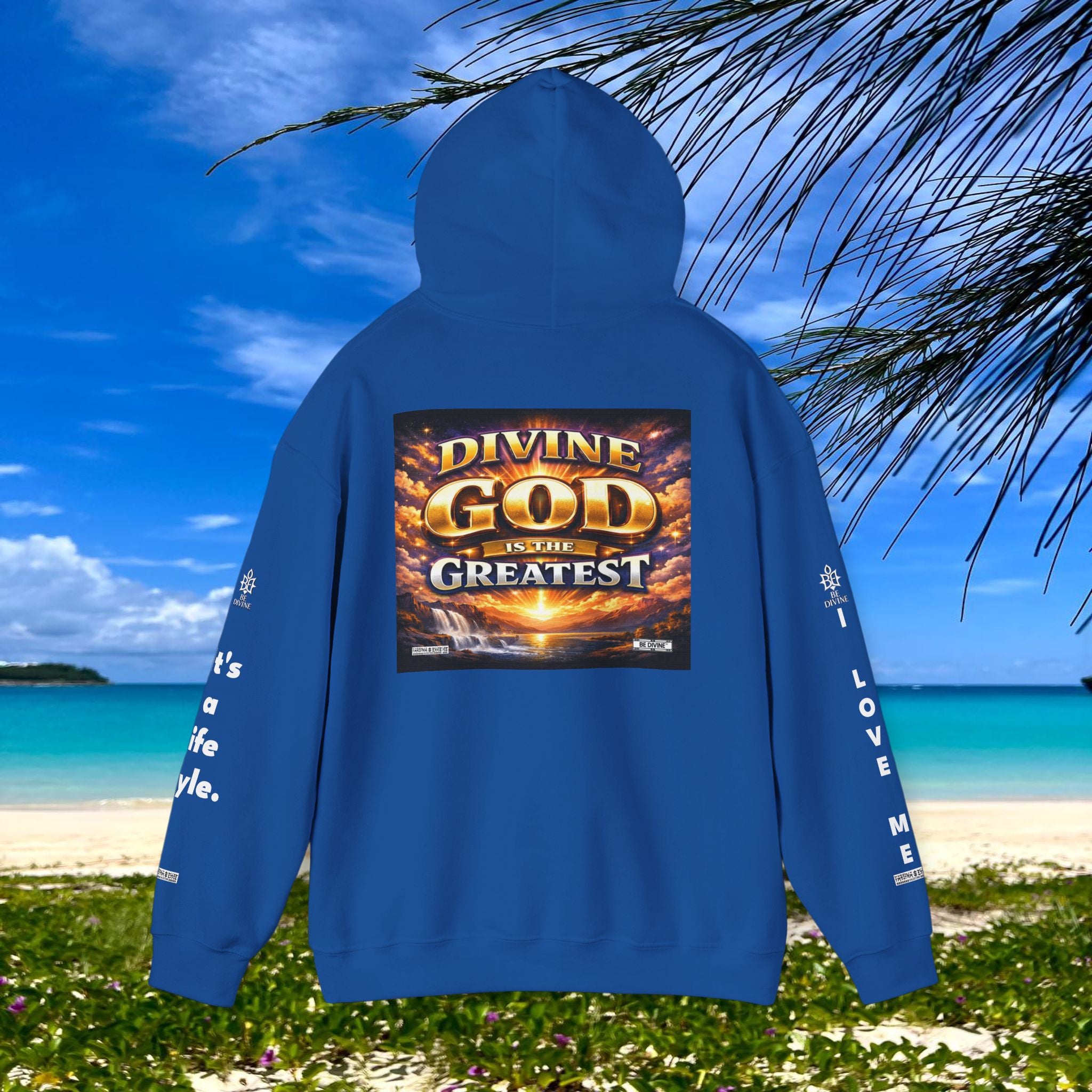 BE DIVINE™ Unisex Heavy Blend Hoodie – Divine God Is the Greatest Faith Statement Sweatshirt