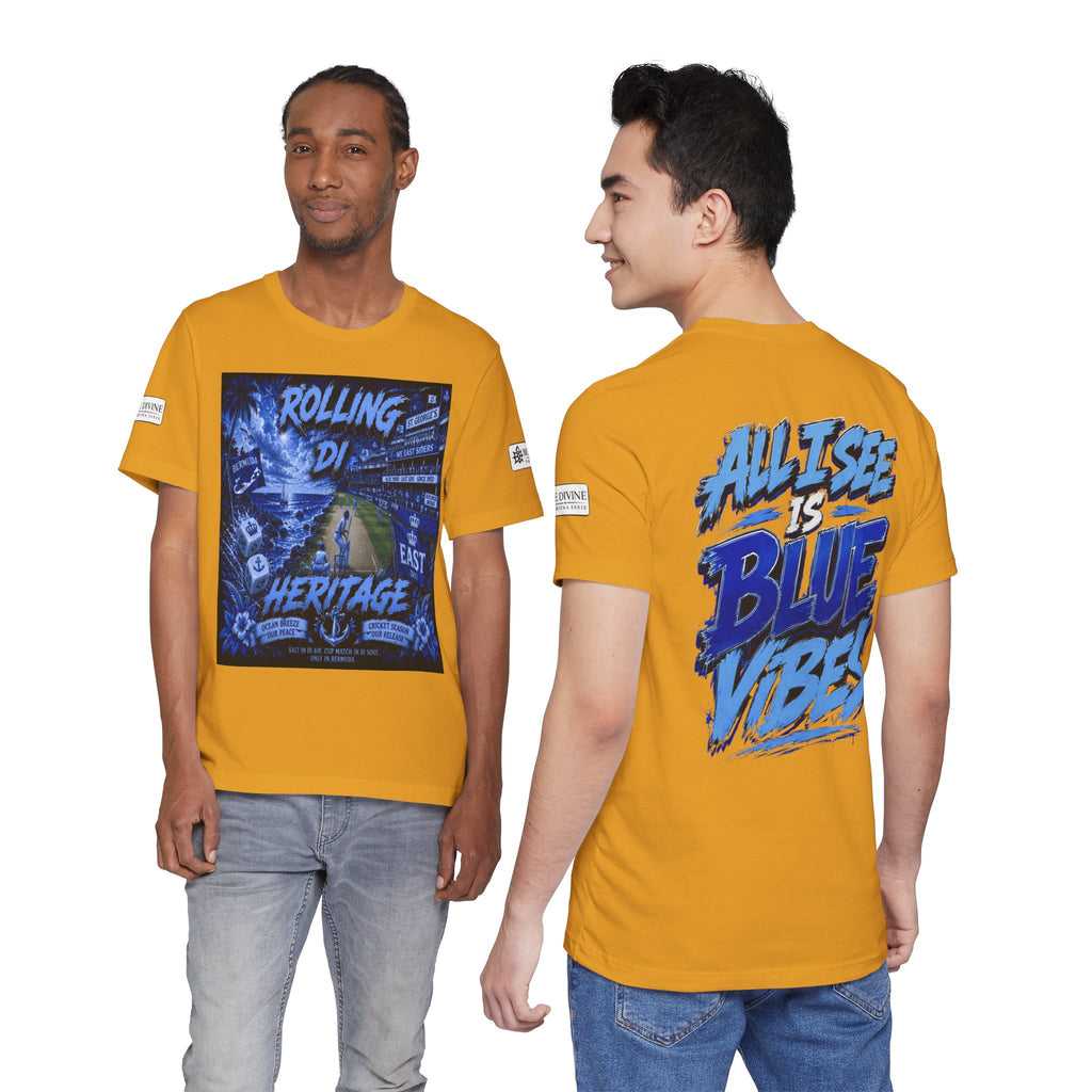 BE DIVINE™ Rolling Di Heritage – All I See Is Blue Vibes Heritage Tee