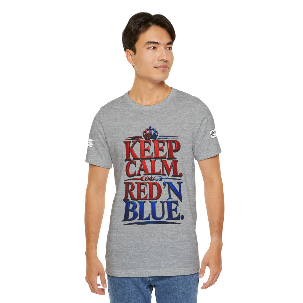 BE DIVINE™ Keep Calm. Red ’N Blue. Tee