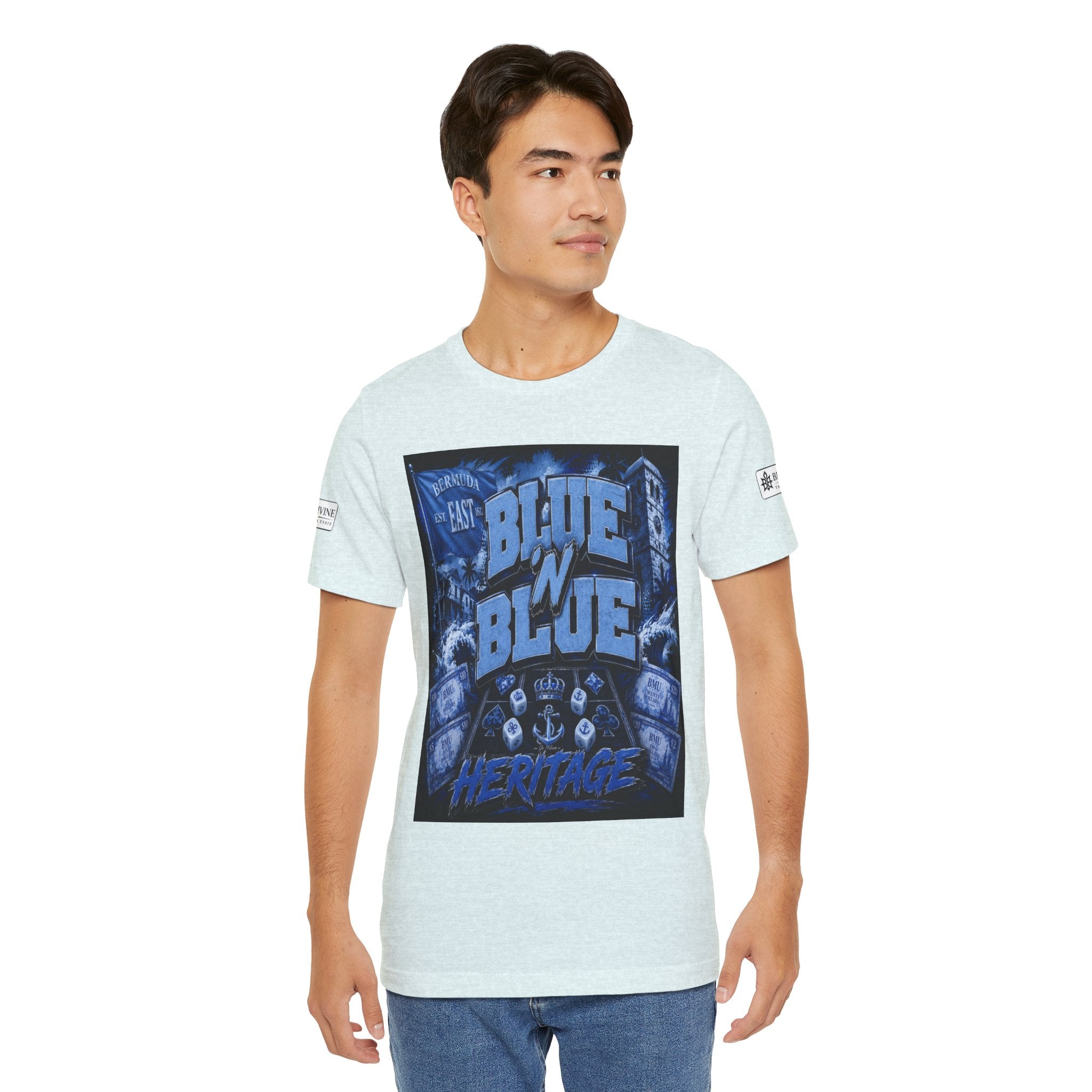 BE DIVINE™ Blue 'N Blue Heritage – I'm Here For Crown & Anchor Tee