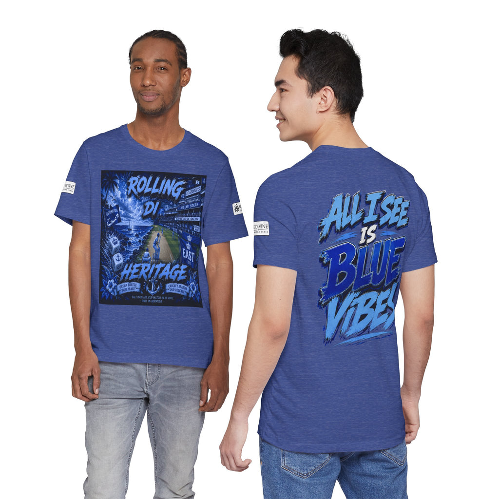 BE DIVINE™ Rolling Di Heritage – All I See Is Blue Vibes Heritage Tee