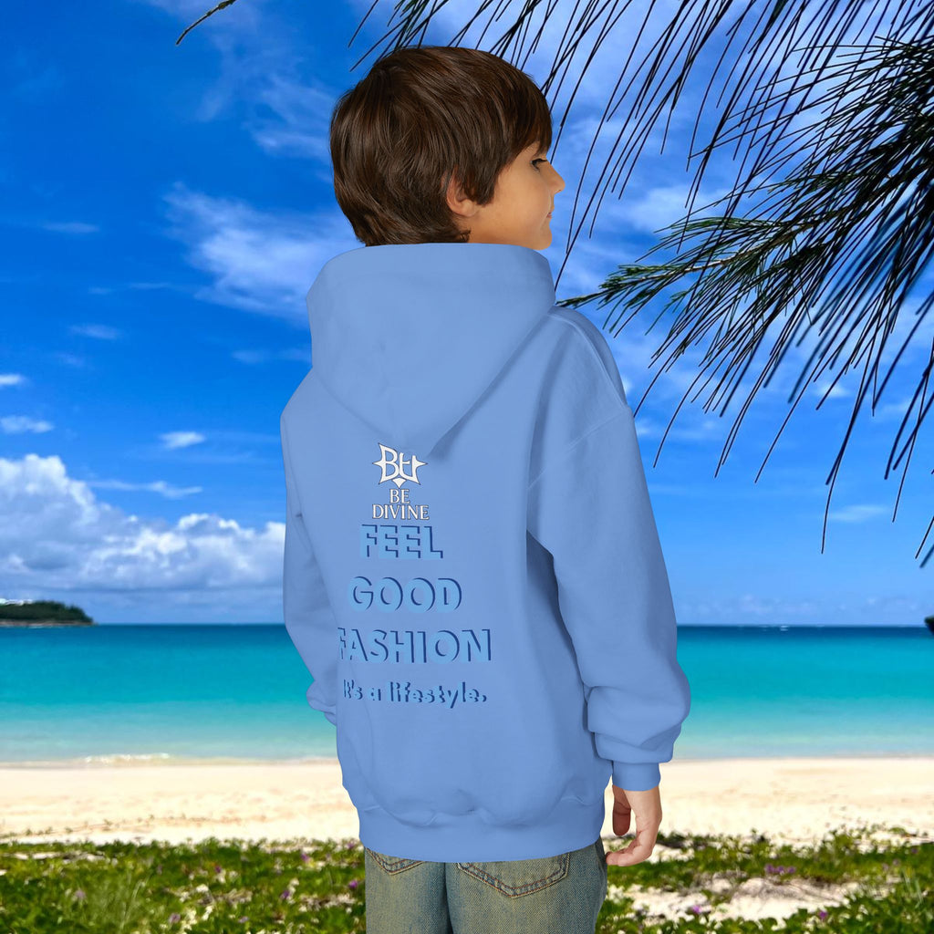 BE DIVINE™ Youth Hoodie – Gender Neutral, Soft Cotton, Inspirational Print (Youth S–XL)