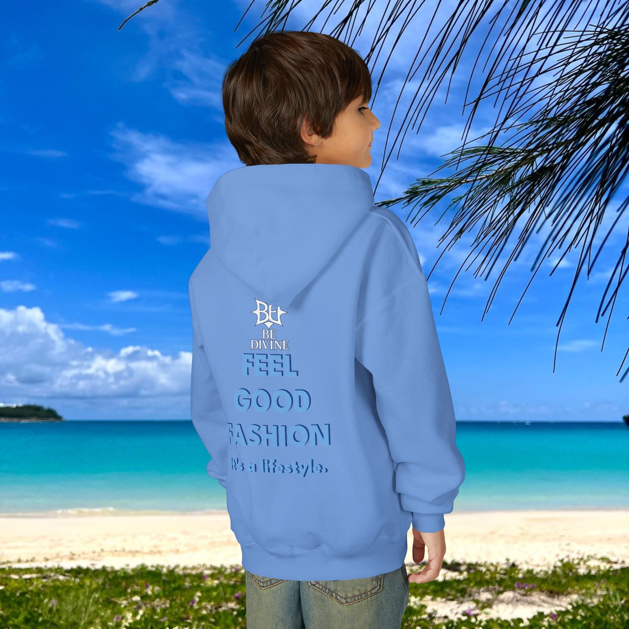 BE DIVINE™ Youth Hoodie – Gender Neutral, Soft Cotton, Inspirational Print (Youth S–XL)