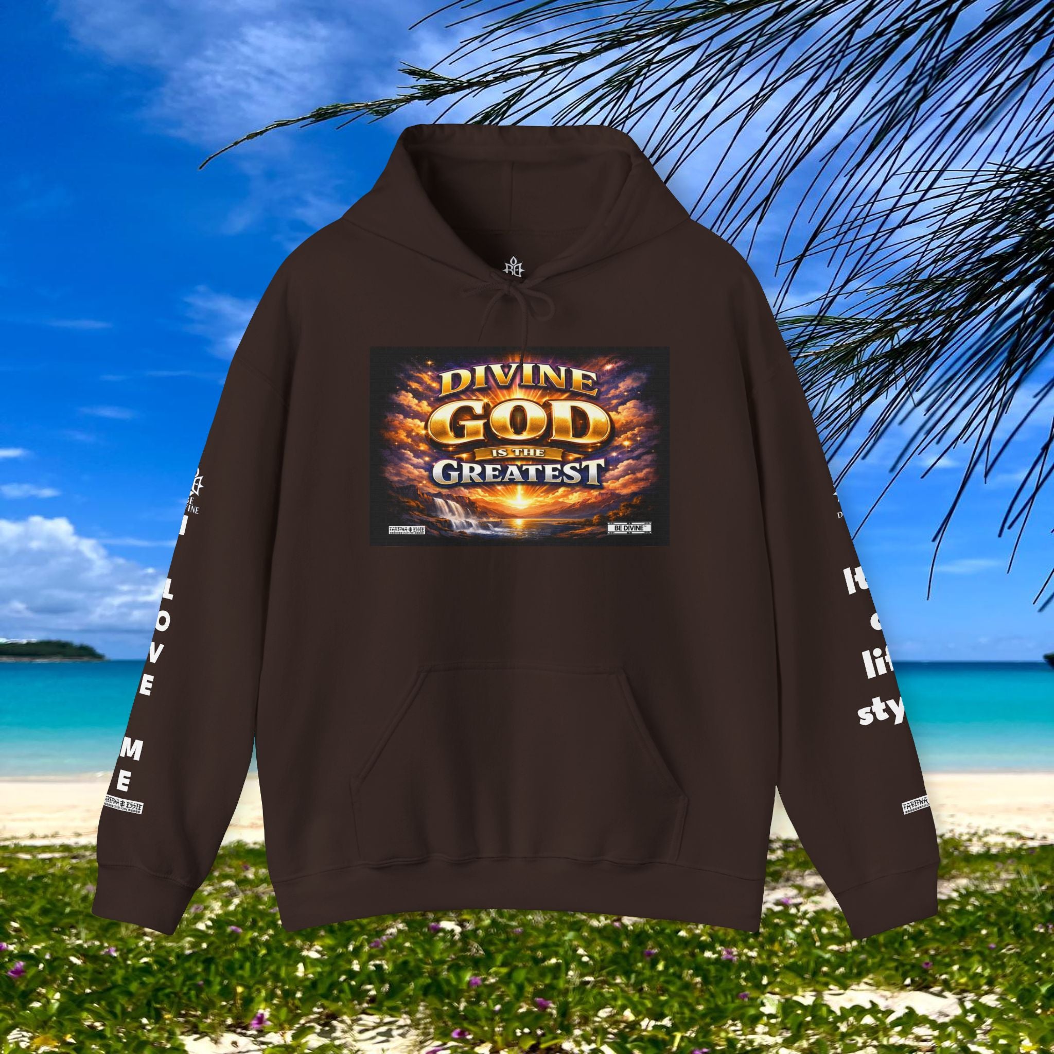 BE DIVINE™ Unisex Heavy Blend Hoodie – Divine God Is the Greatest Faith Statement Sweatshirt