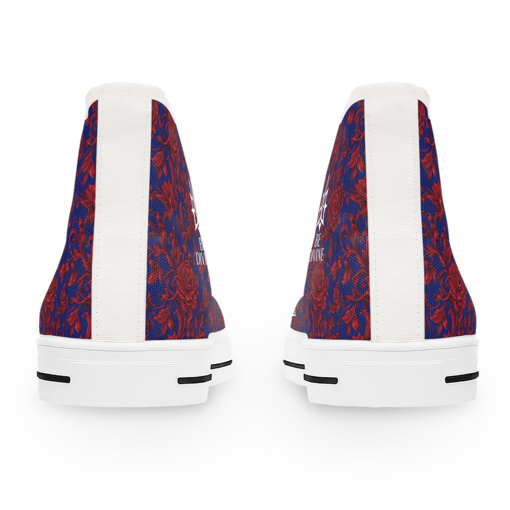 BE DIVINE™ Somerset Red Roses High Top Canvas Sneakers by Tabitha Essie