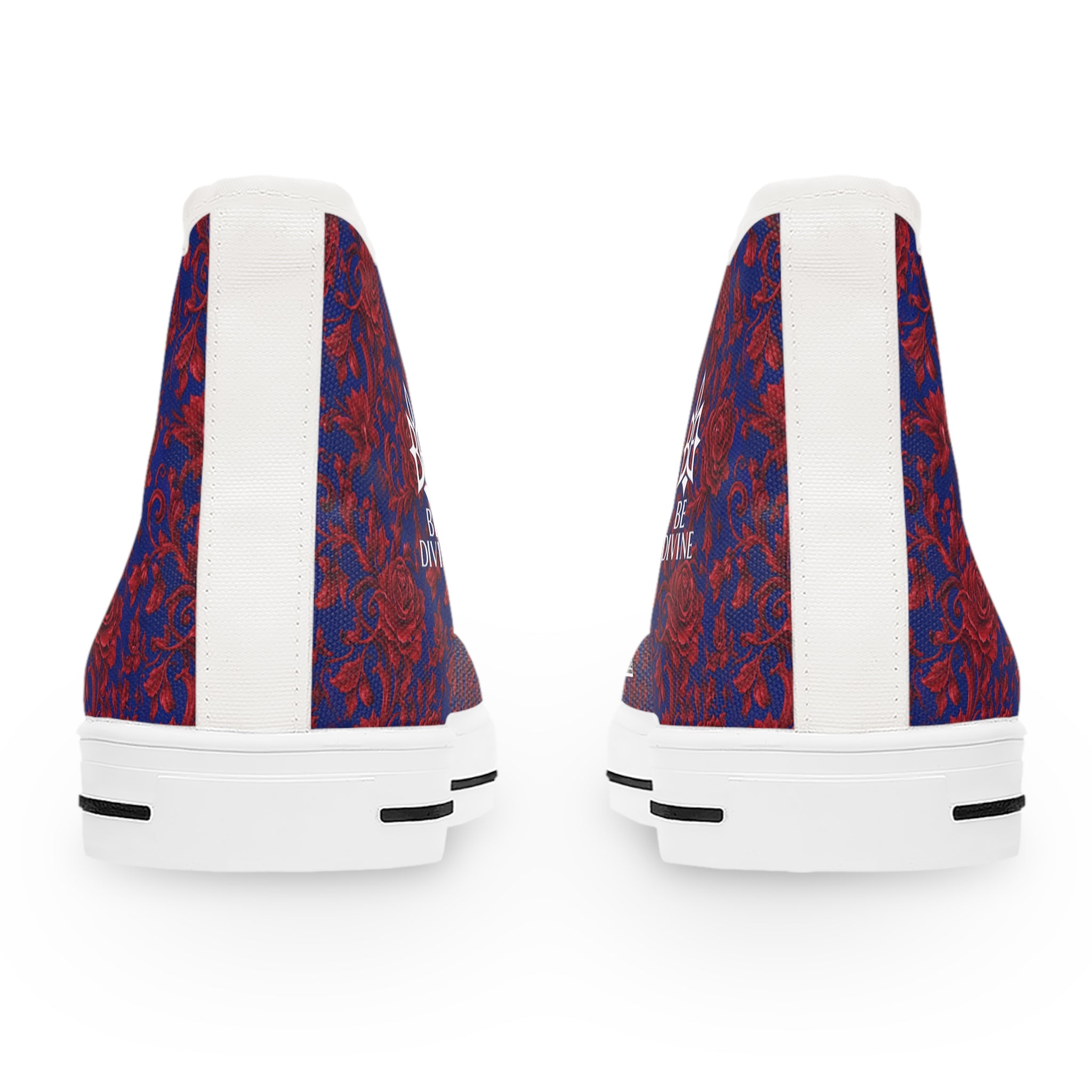 BE DIVINE™ Somerset Red Roses High Top Canvas Sneakers by Tabitha Essie