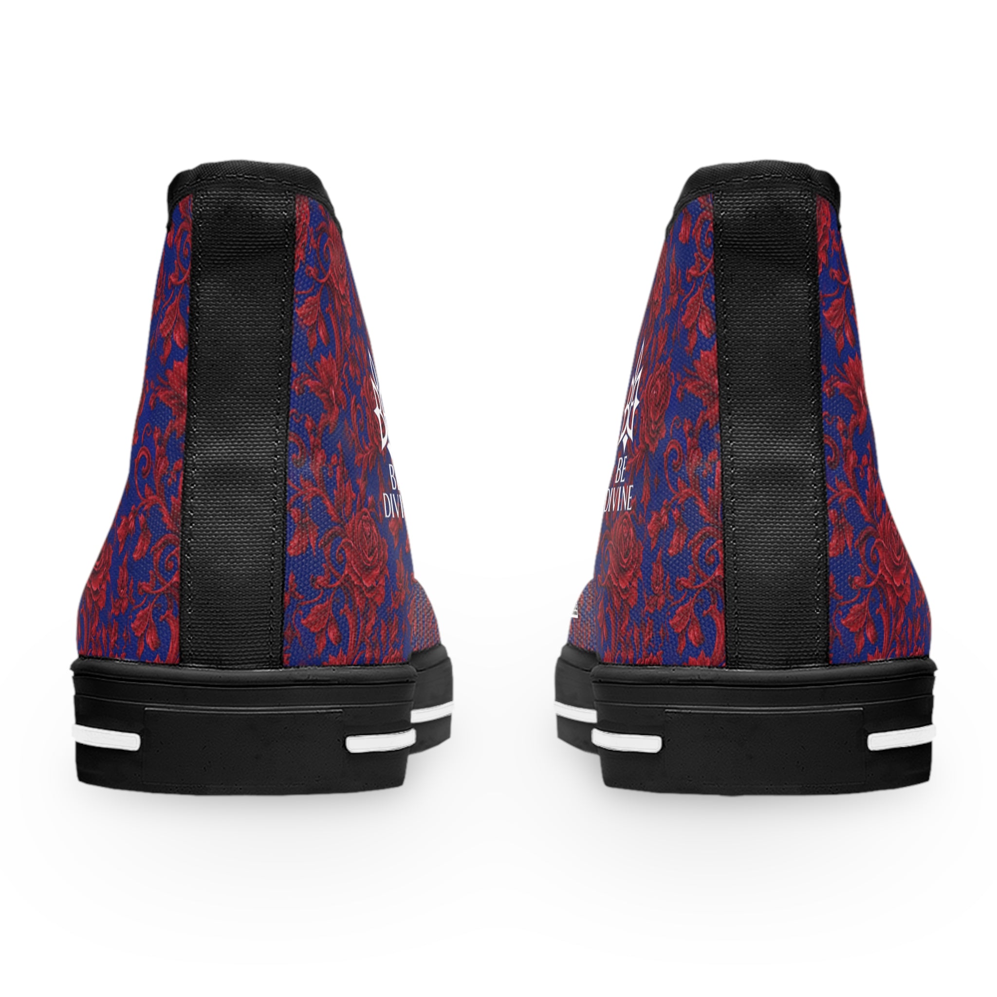BE DIVINE™ Somerset Red Roses High Top Canvas Sneakers by Tabitha Essie