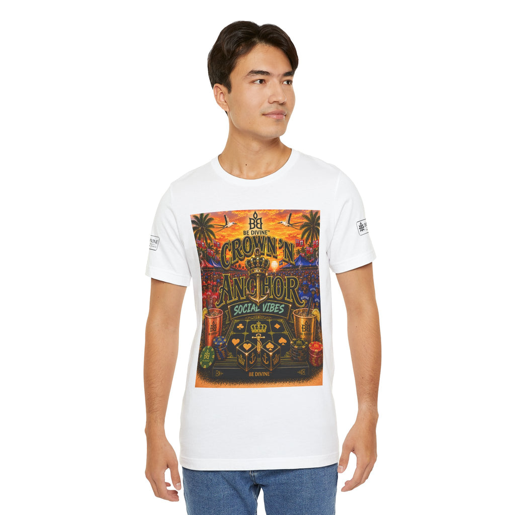 BE DIVINE™ Cup Match Social Vibes Tee – Crown 'N Anchor Edition
