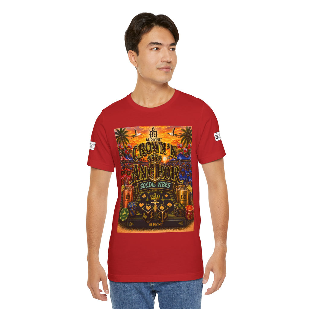 BE DIVINE™ Cup Match Social Vibes Tee – Crown 'N Anchor Edition