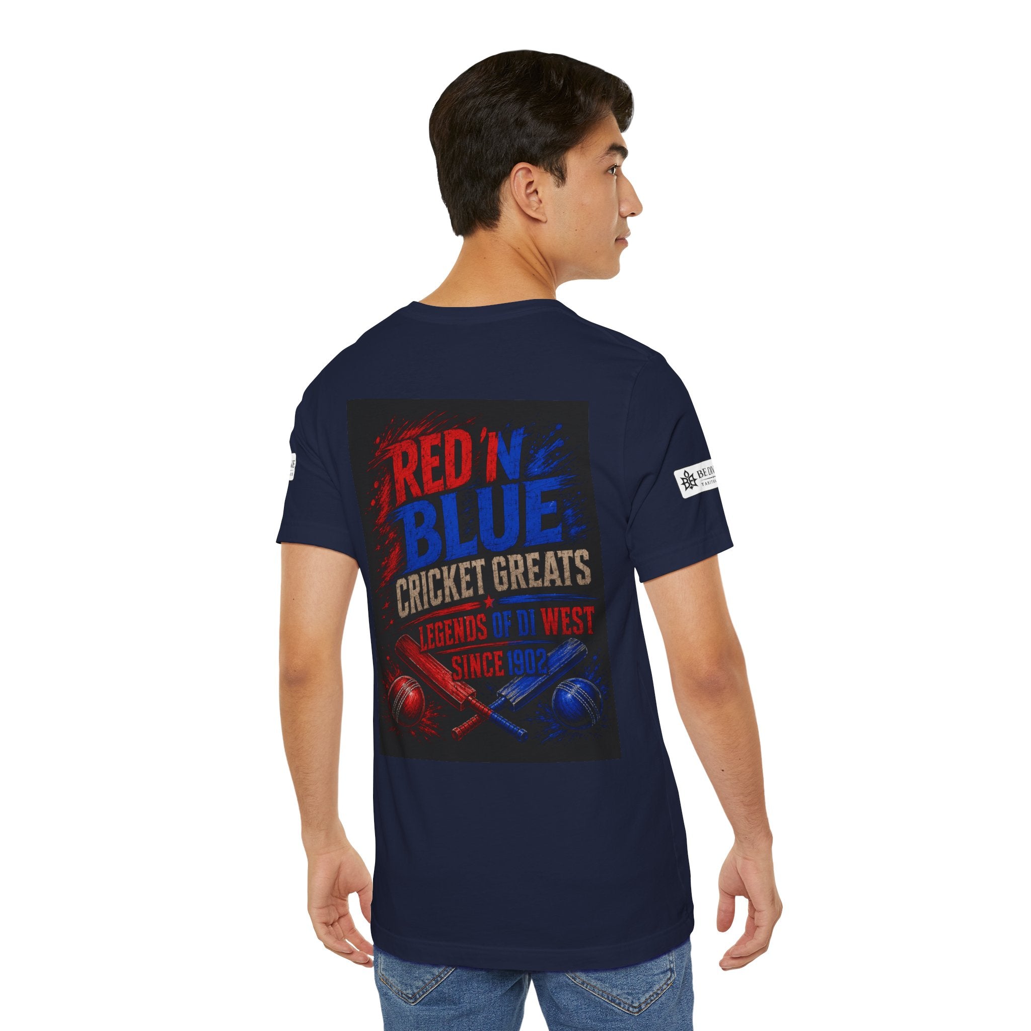 BE DIVINE™ Red ’N Blue Cricket Greats Tee