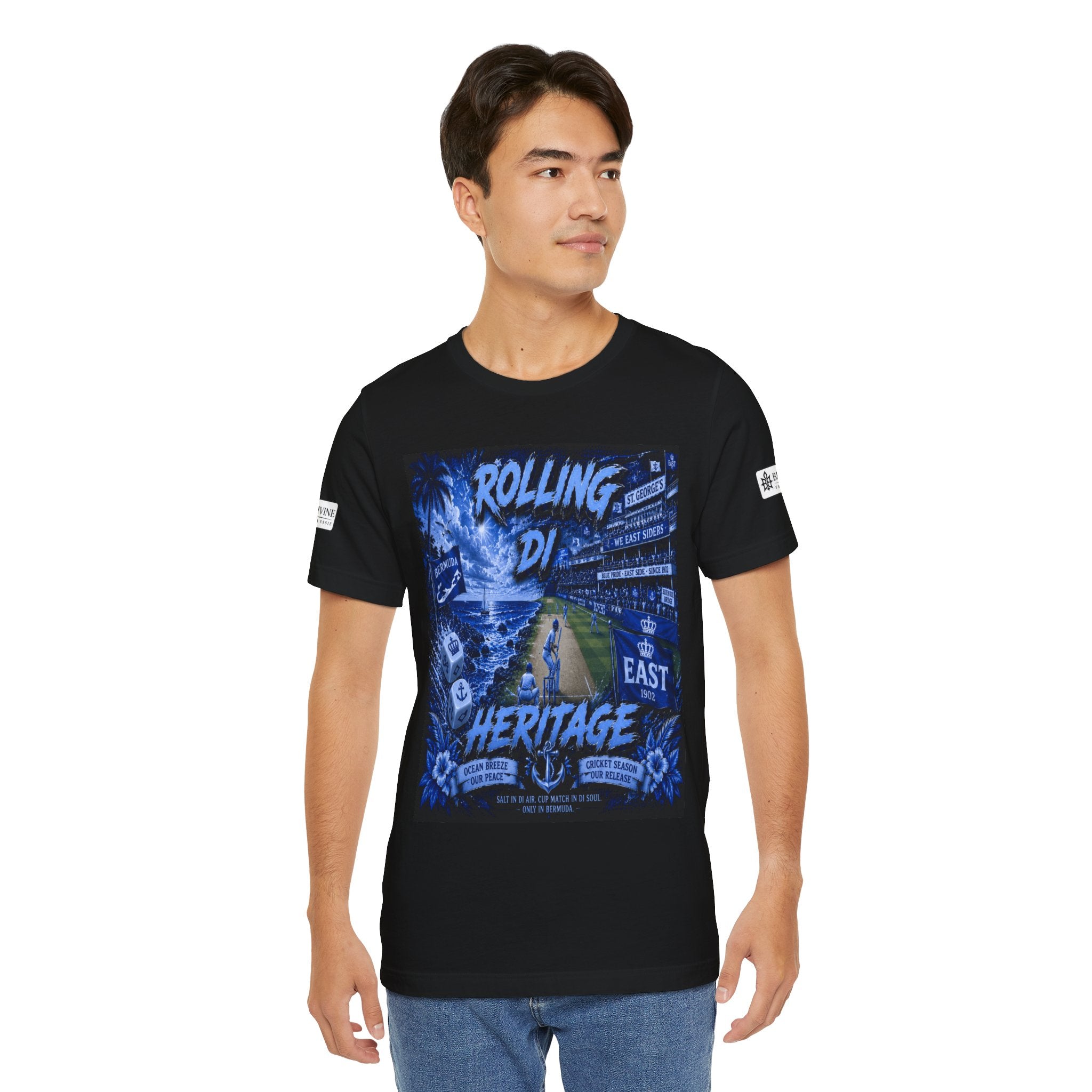 BE DIVINE™ Rolling Di Heritage – All I See Is Blue Vibes Heritage Tee