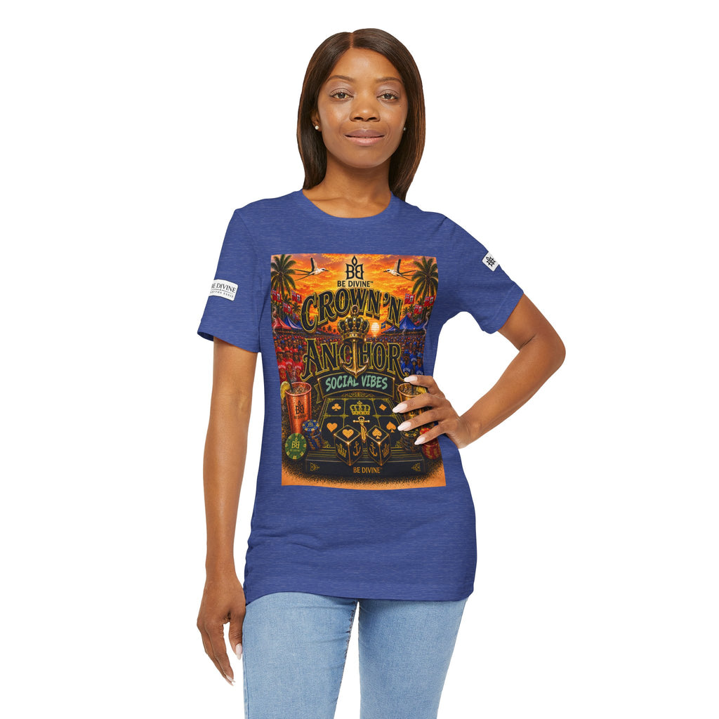 BE DIVINE™ Cup Match Social Vibes Tee – Crown 'N Anchor Edition