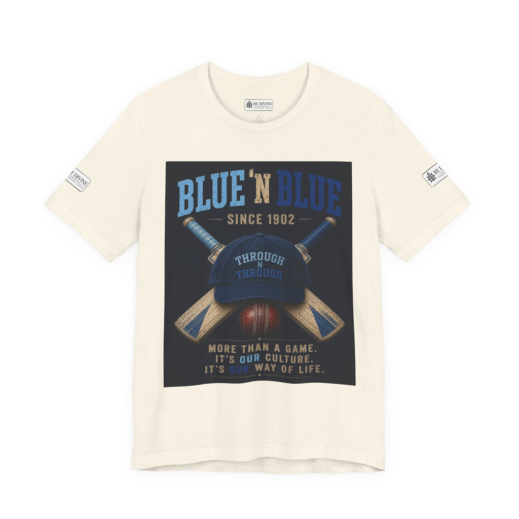 BE DIVINE™ Blue 'N Blue Since 1902 – Through 'N Through Heritage Tee