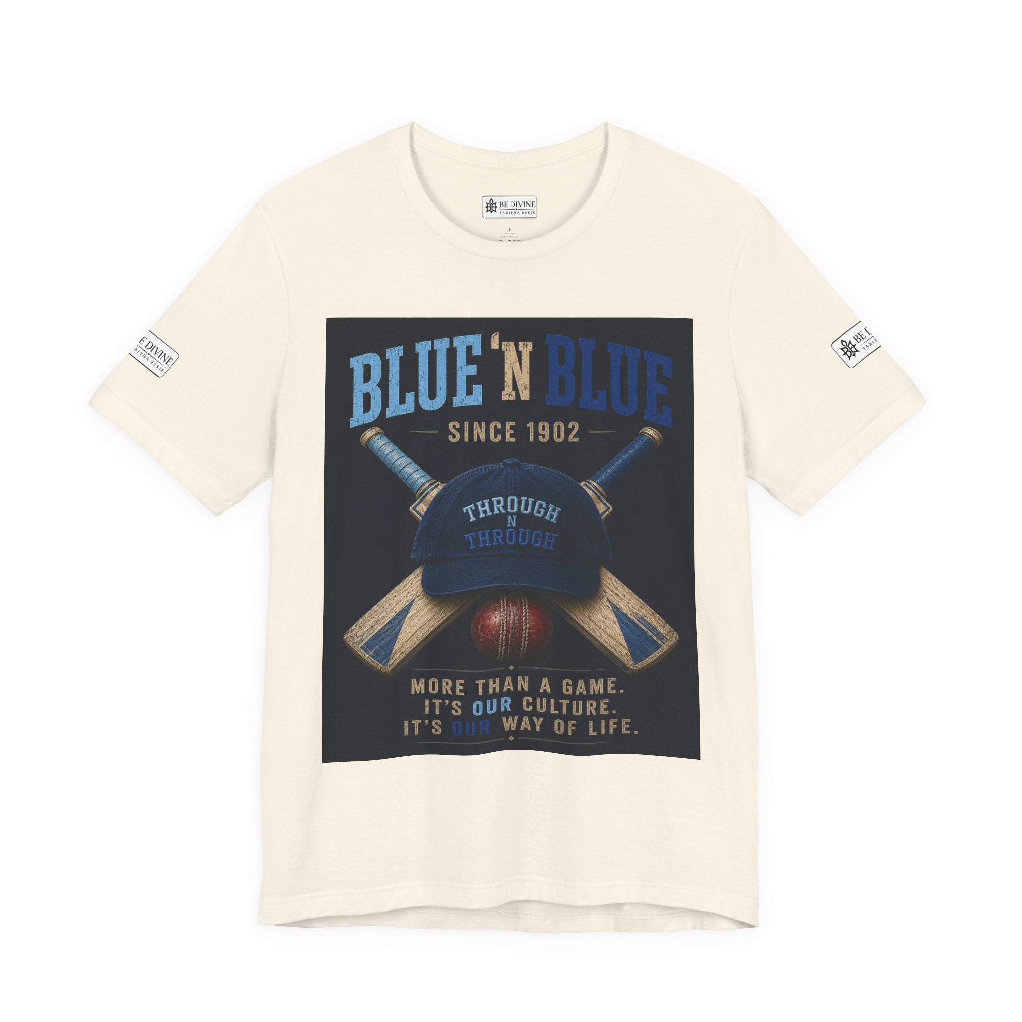 BE DIVINE™ Blue 'N Blue Since 1902 – Through 'N Through Heritage Tee