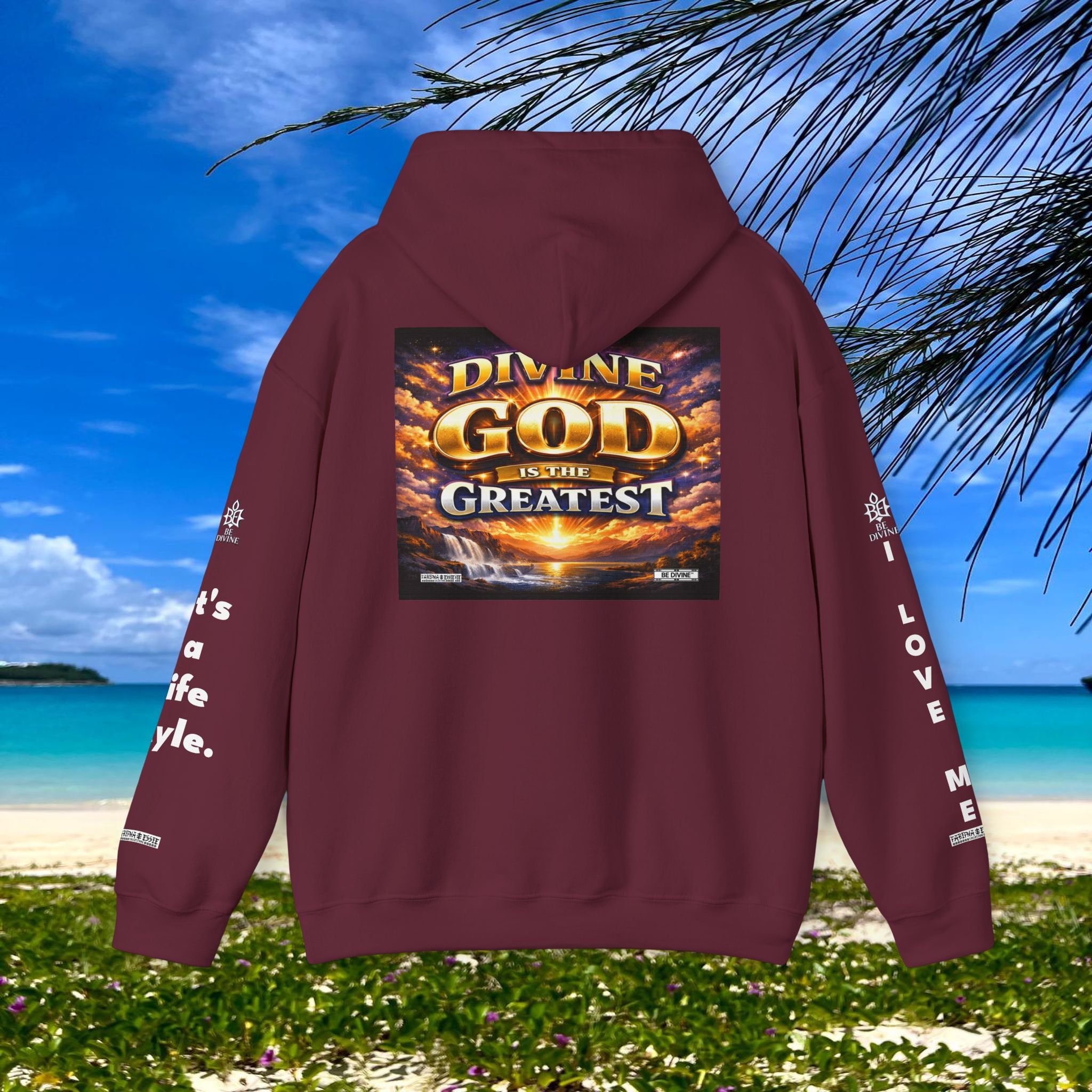 BE DIVINE™ Unisex Heavy Blend Hoodie – Divine God Is the Greatest Faith Statement Sweatshirt
