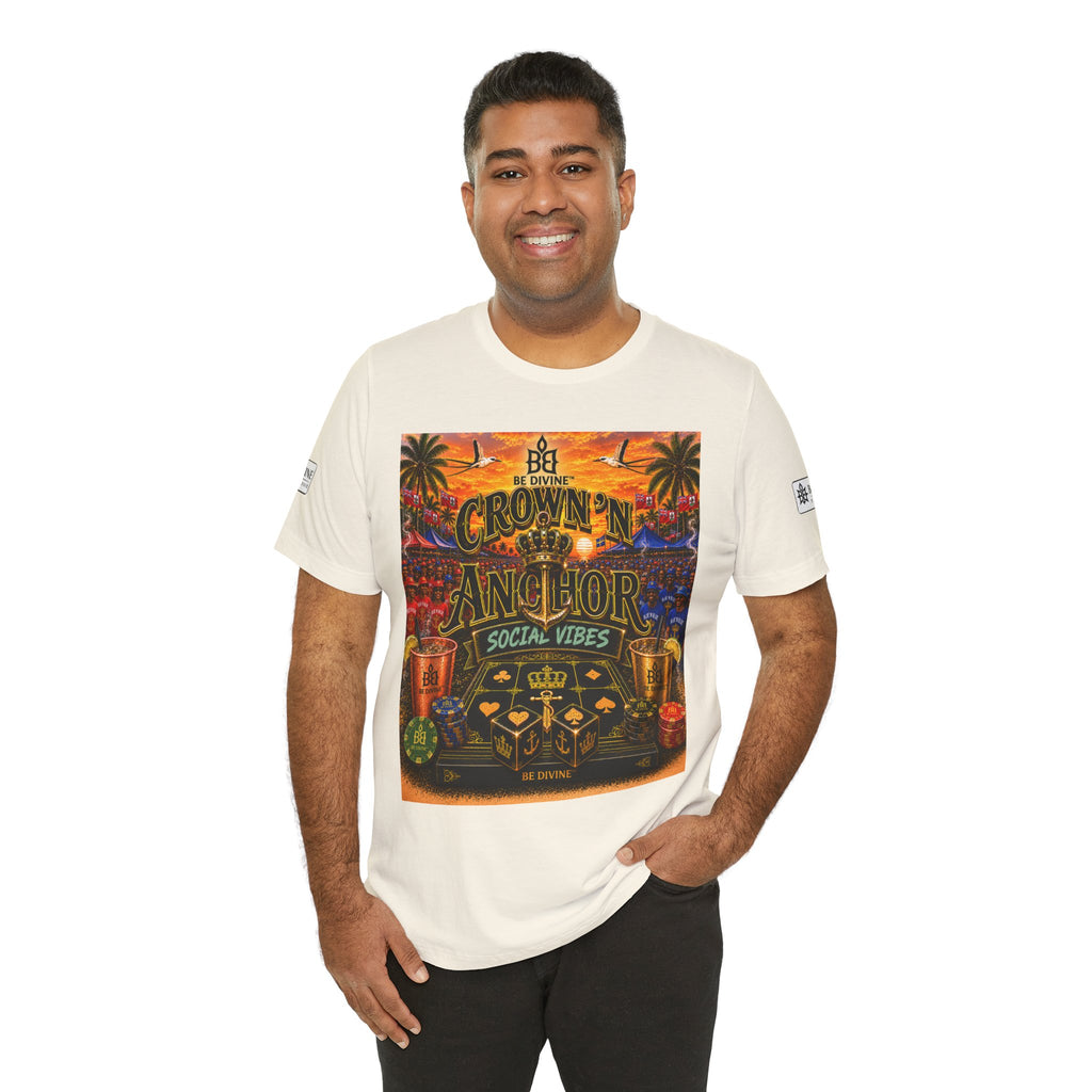 BE DIVINE™ Cup Match Social Vibes Tee – Crown 'N Anchor Edition