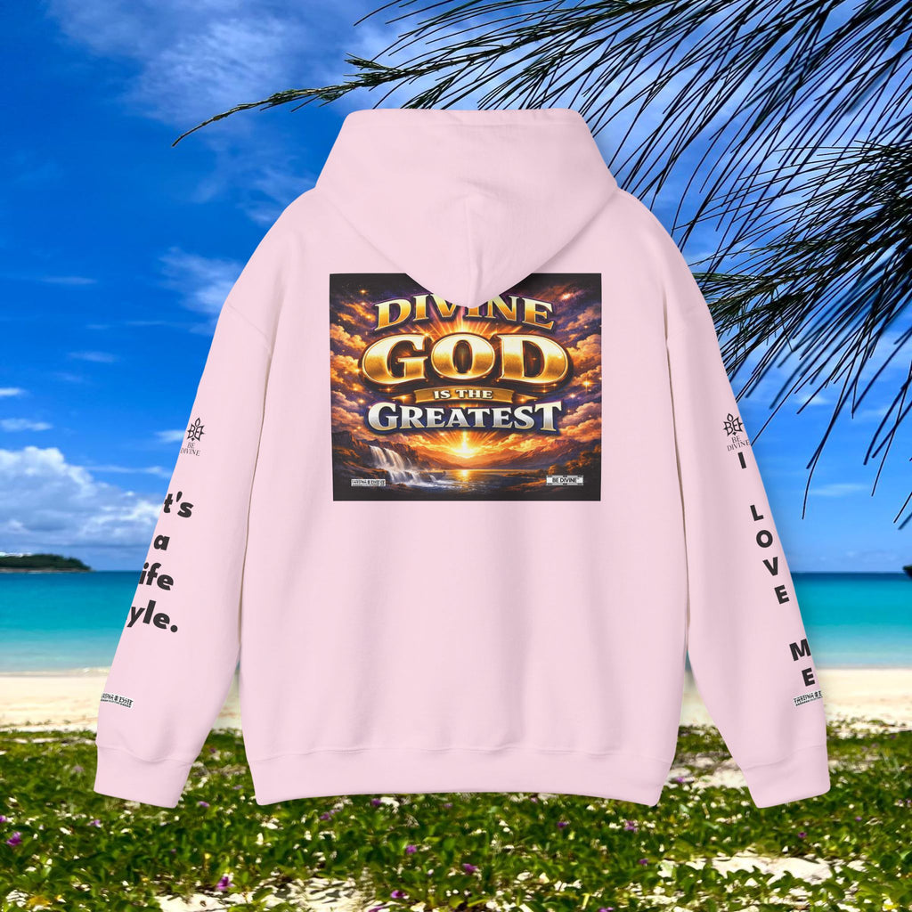 BE DIVINE™ Unisex Heavy Blend Hoodie – Divine God Is the Greatest Faith Statement Sweatshirt