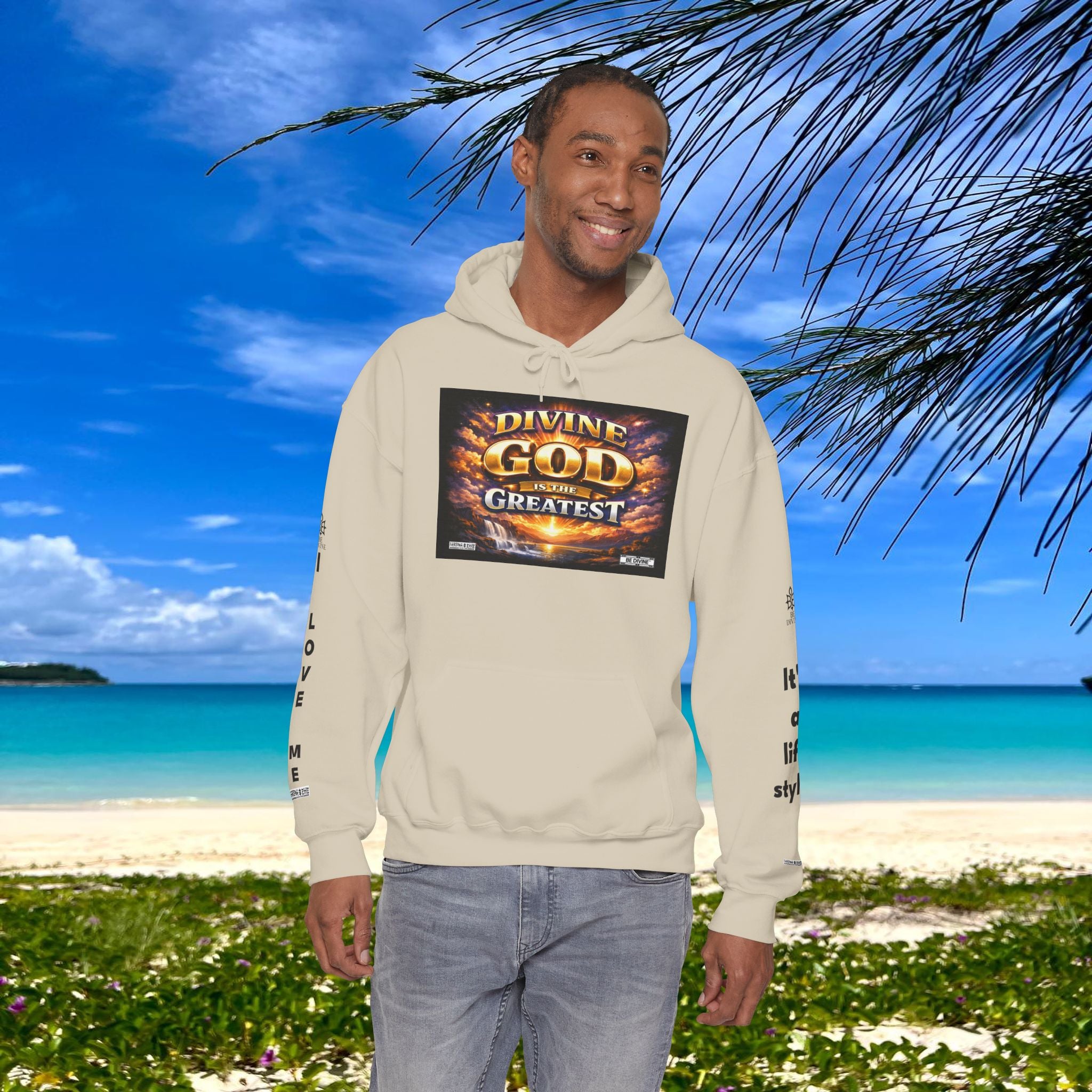 BE DIVINE™ Unisex Heavy Blend Hoodie – Divine God Is the Greatest Faith Statement Sweatshirt
