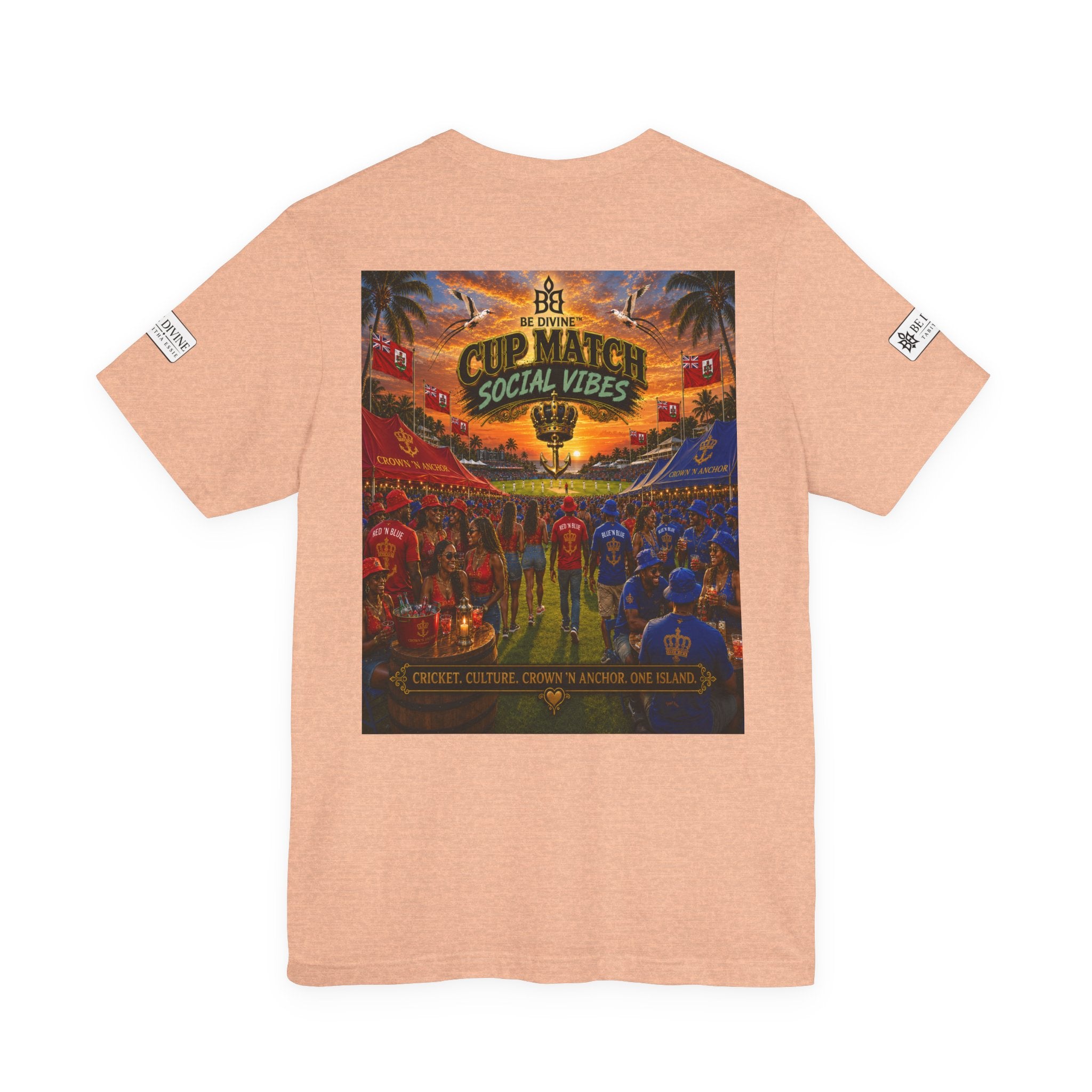 BE DIVINE™ Cup Match Social Vibes Tee – Crown 'N Anchor Edition
