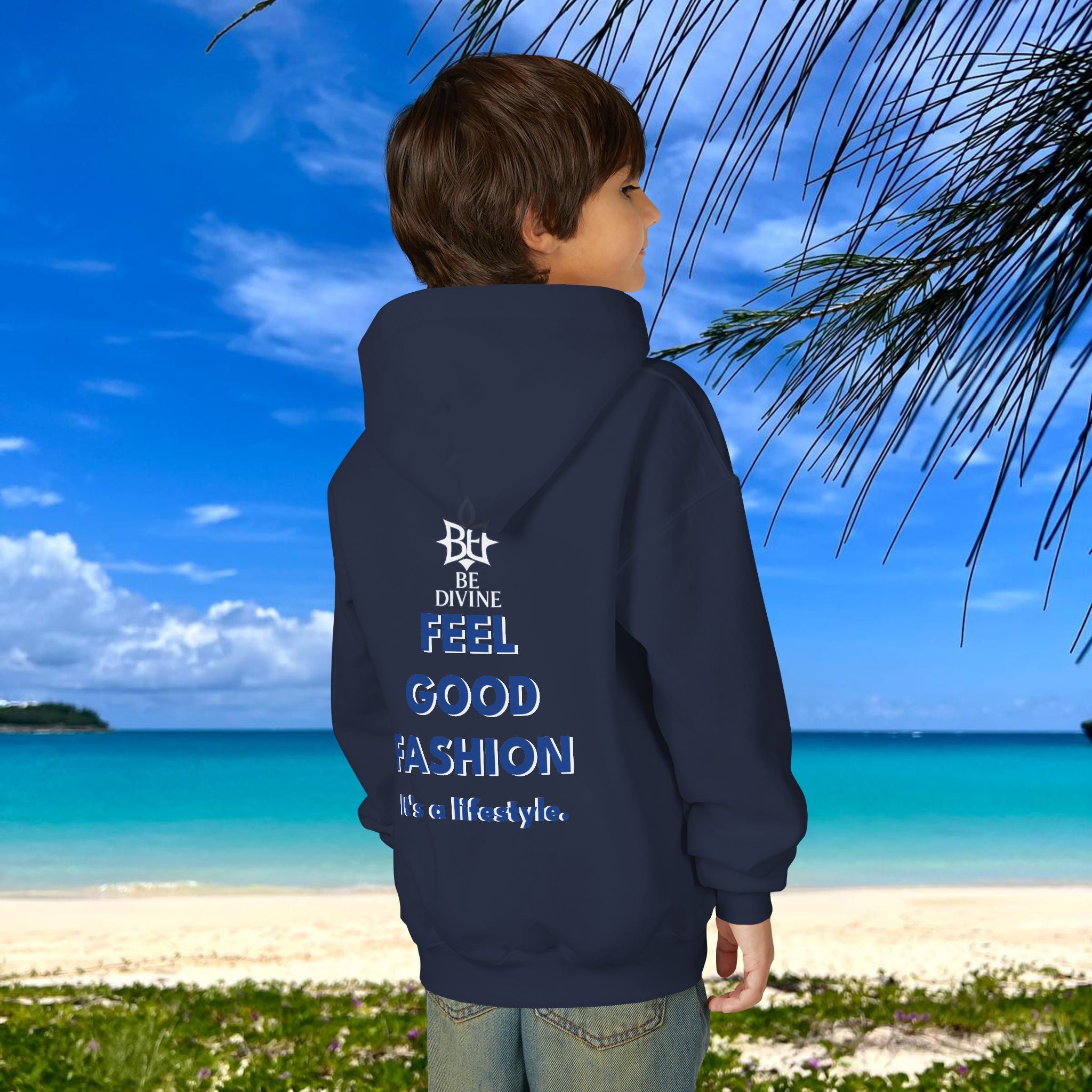 BE DIVINE™ Youth Hoodie – Gender Neutral, Soft Cotton, Inspirational Print (Youth S–XL)