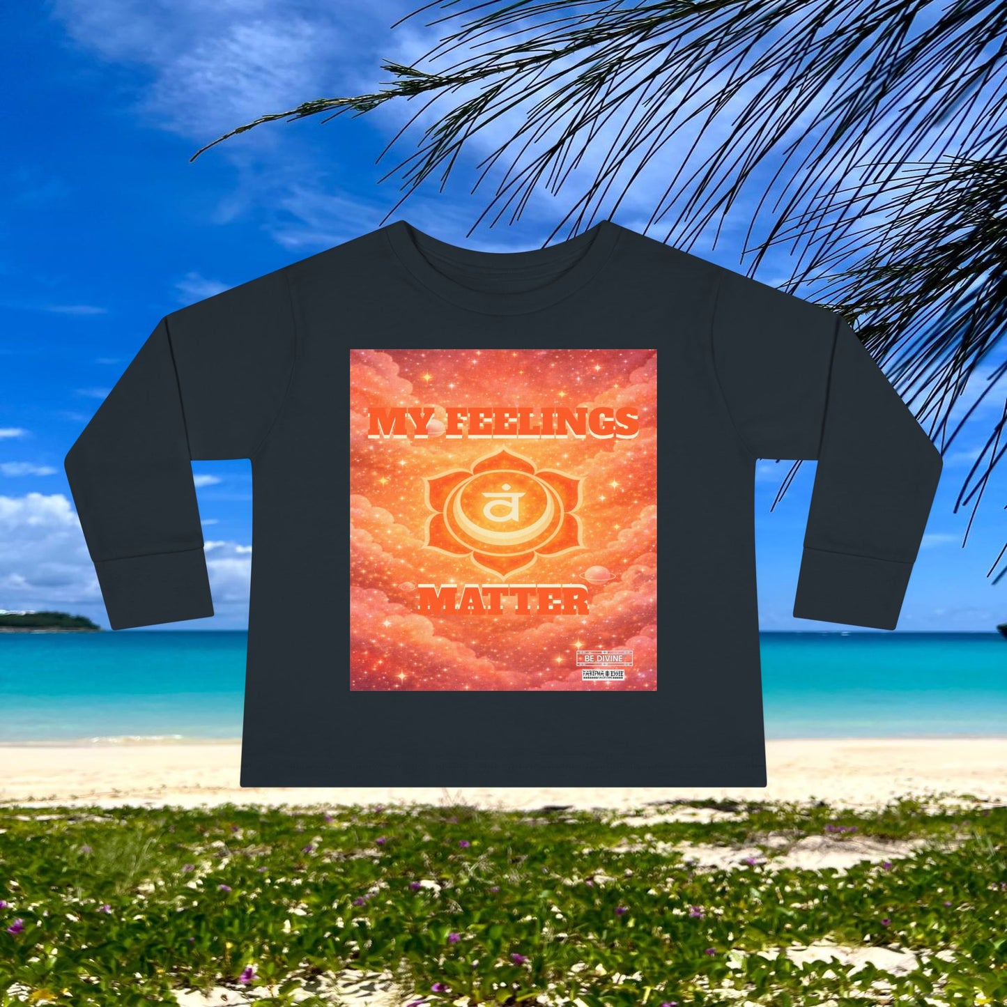 BE DIVINE™ Sacral Chakra Toddler Long Sleeve Tee | Emotional Expression & Creativity Shirt