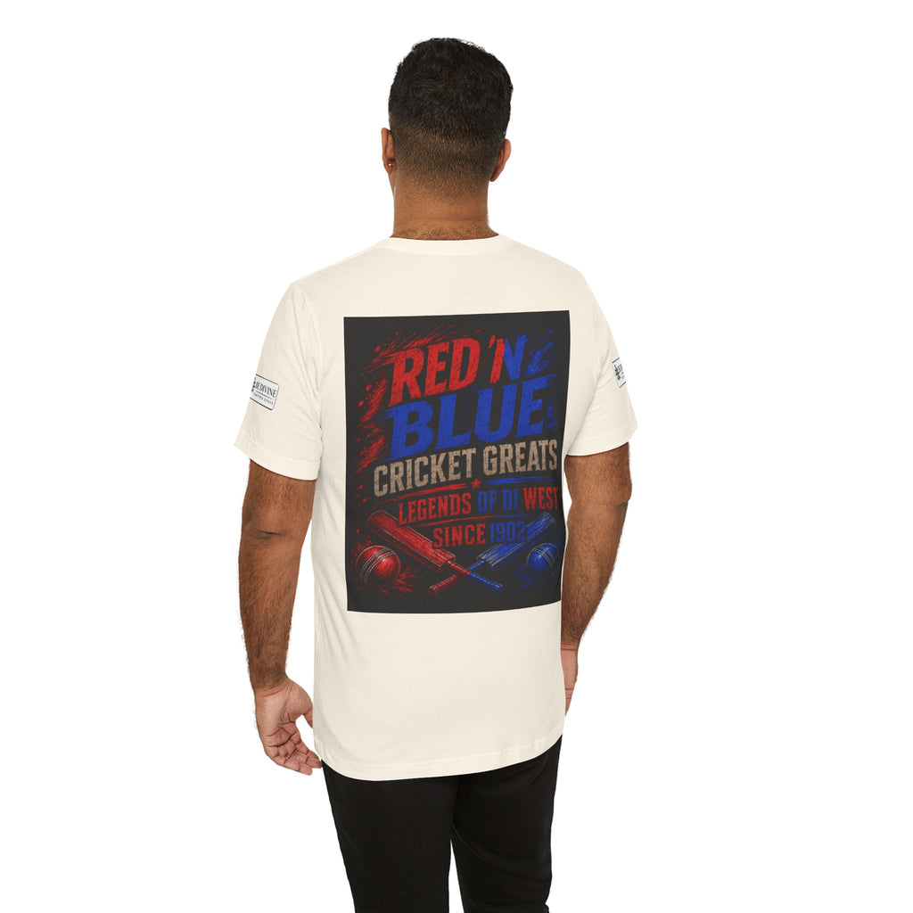 BE DIVINE™ Red ’N Blue Cricket Greats Tee