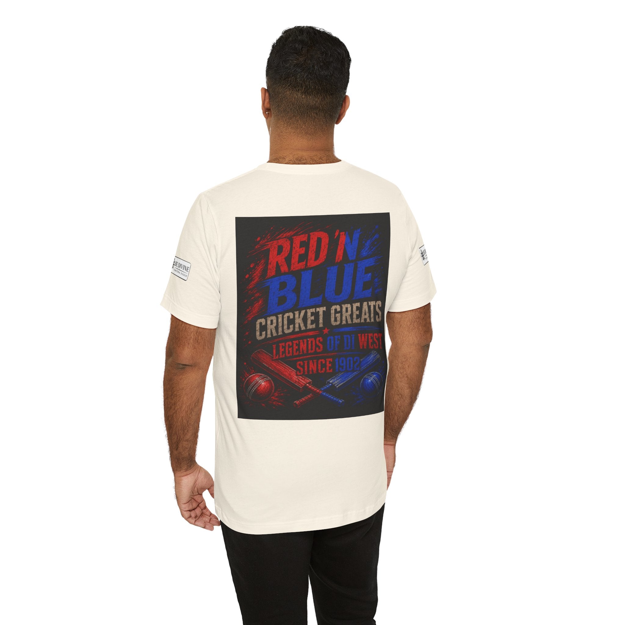 BE DIVINE™ Red ’N Blue Cricket Greats Tee
