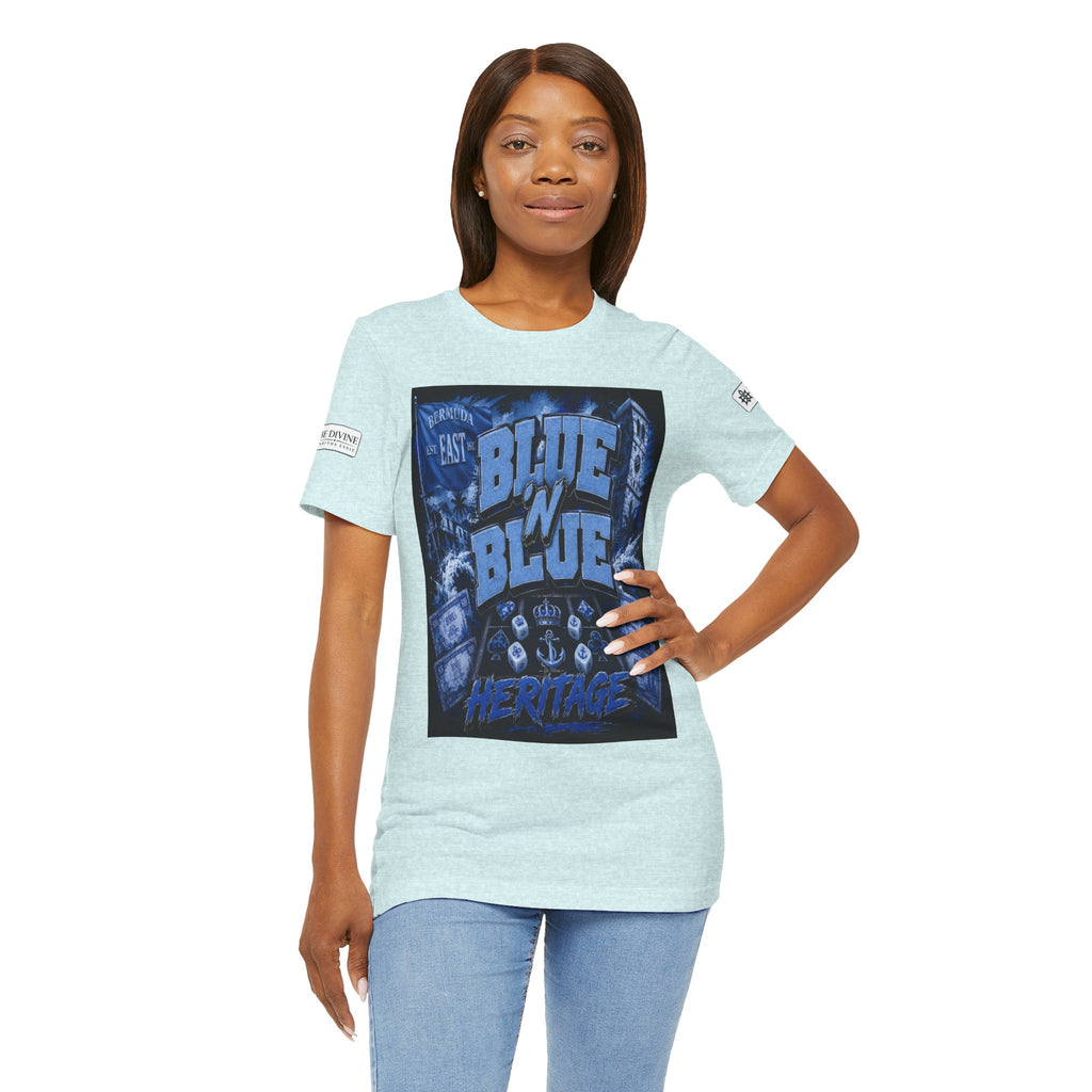 BE DIVINE™ Blue 'N Blue Heritage – I'm Here For Crown & Anchor Tee