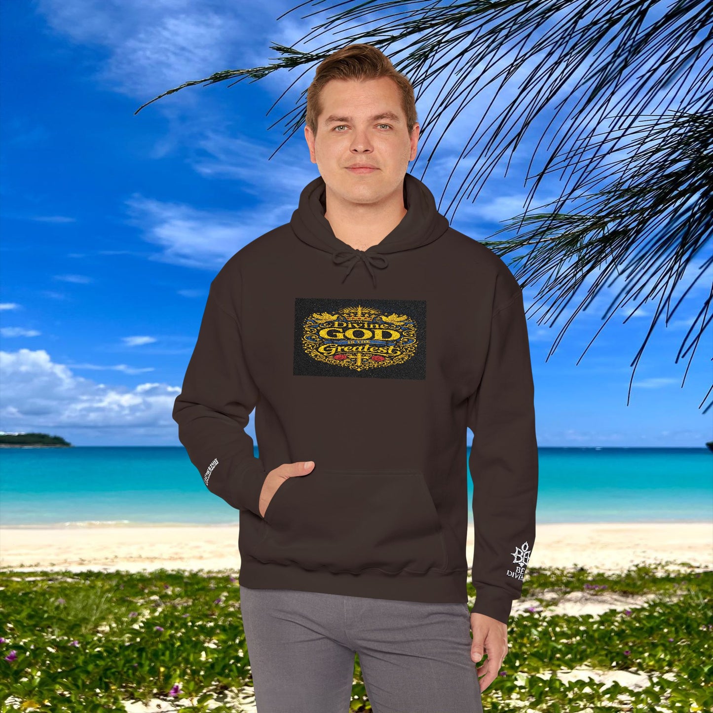 BE DIVINE™ “Divine God Is the Greatest” Embroidered Unisex Hoodie