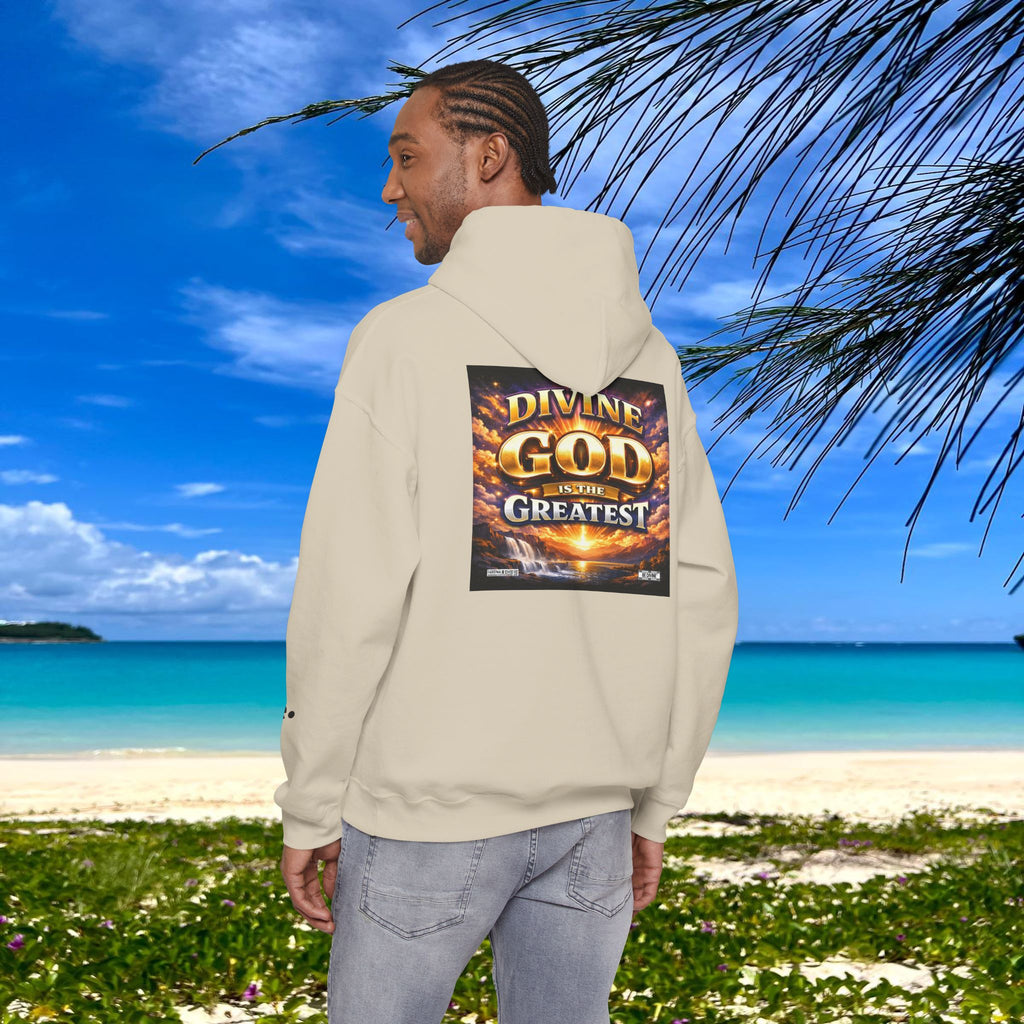 BE DIVINE™ Unisex Heavy Blend Hoodie – Divine God Is the Greatest Faith Statement Sweatshirt