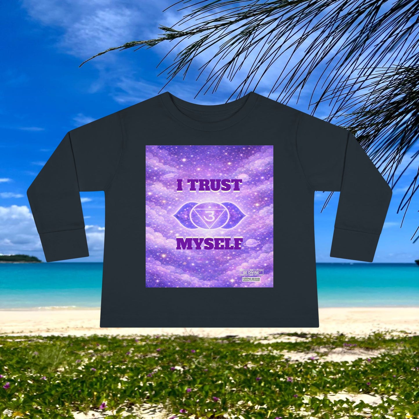 BE DIVINE™ Third Eye Chakra Toddler Long Sleeve Tee | Intuition & Inner Wisdom Shirt