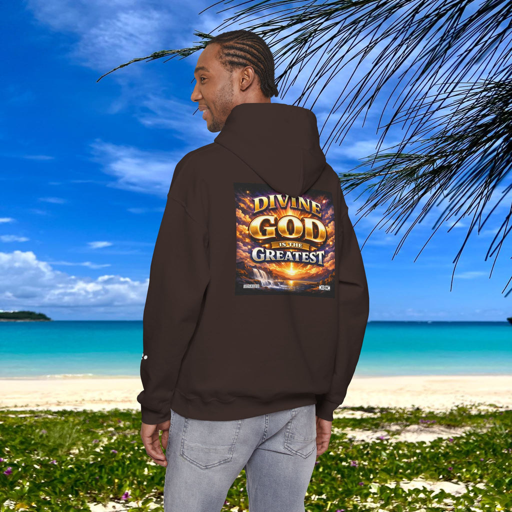 BE DIVINE™ Unisex Heavy Blend Hoodie – Divine God Is the Greatest Faith Statement Sweatshirt
