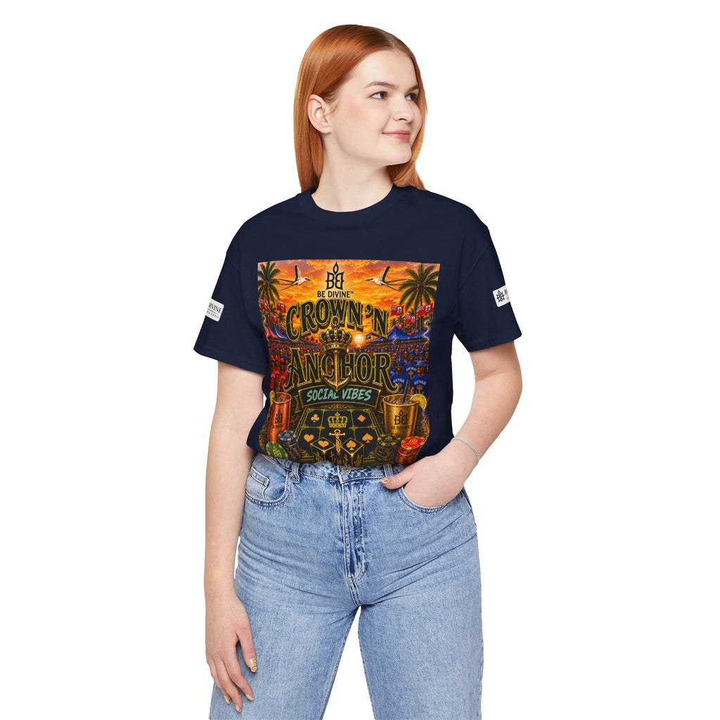 BE DIVINE™ Cup Match Social Vibes Tee – Crown 'N Anchor Edition
