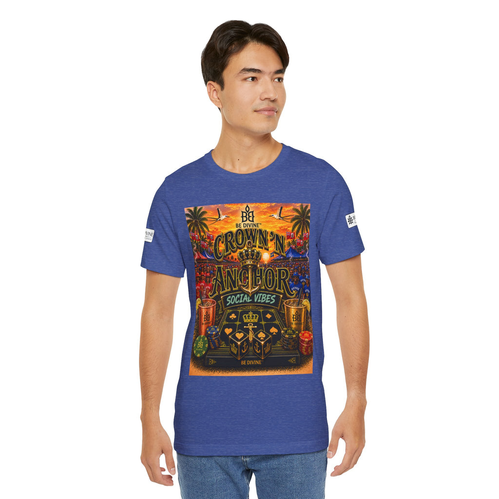 BE DIVINE™ Cup Match Social Vibes Tee – Crown 'N Anchor Edition