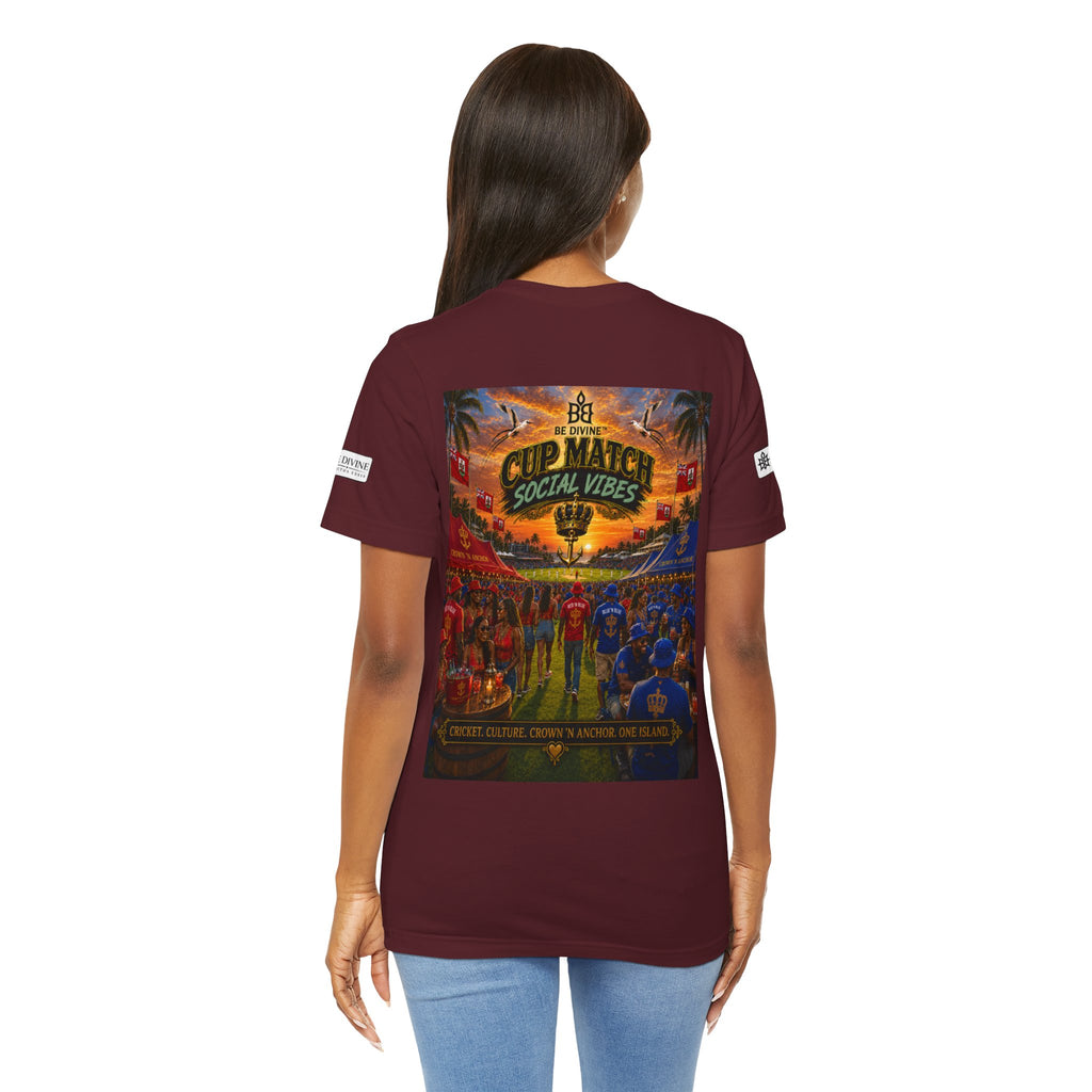 BE DIVINE™ Cup Match Social Vibes Tee – Crown 'N Anchor Edition
