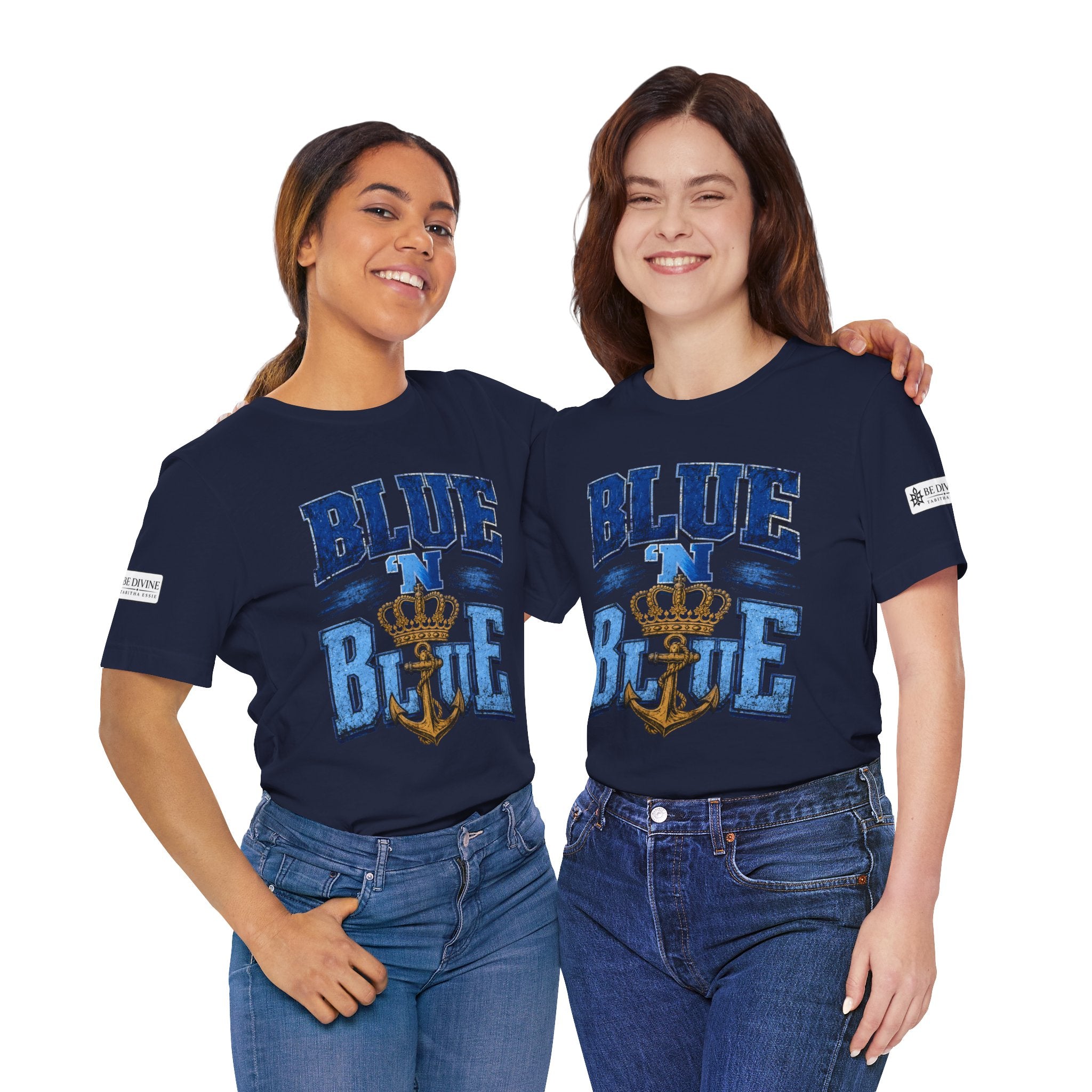 BE DIVINE™ BLUE 'N BLUE T-Shirt – Crown 'N Anchor Edition