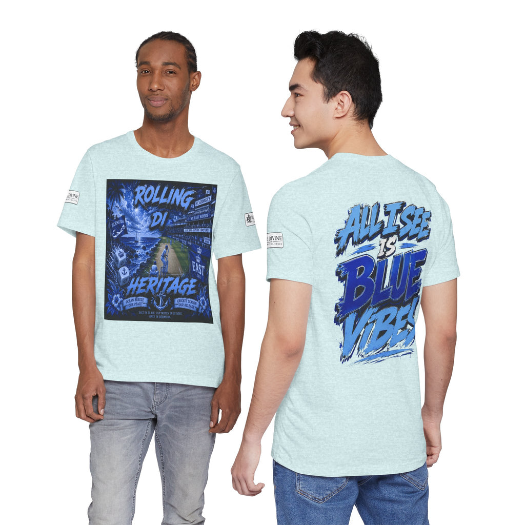 BE DIVINE™ Rolling Di Heritage – All I See Is Blue Vibes Heritage Tee