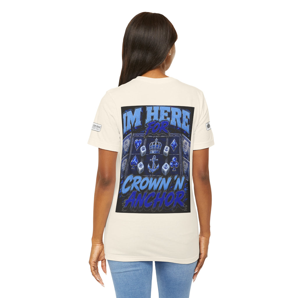 BE DIVINE™ Blue 'N Blue Heritage – I'm Here For Crown & Anchor Tee
