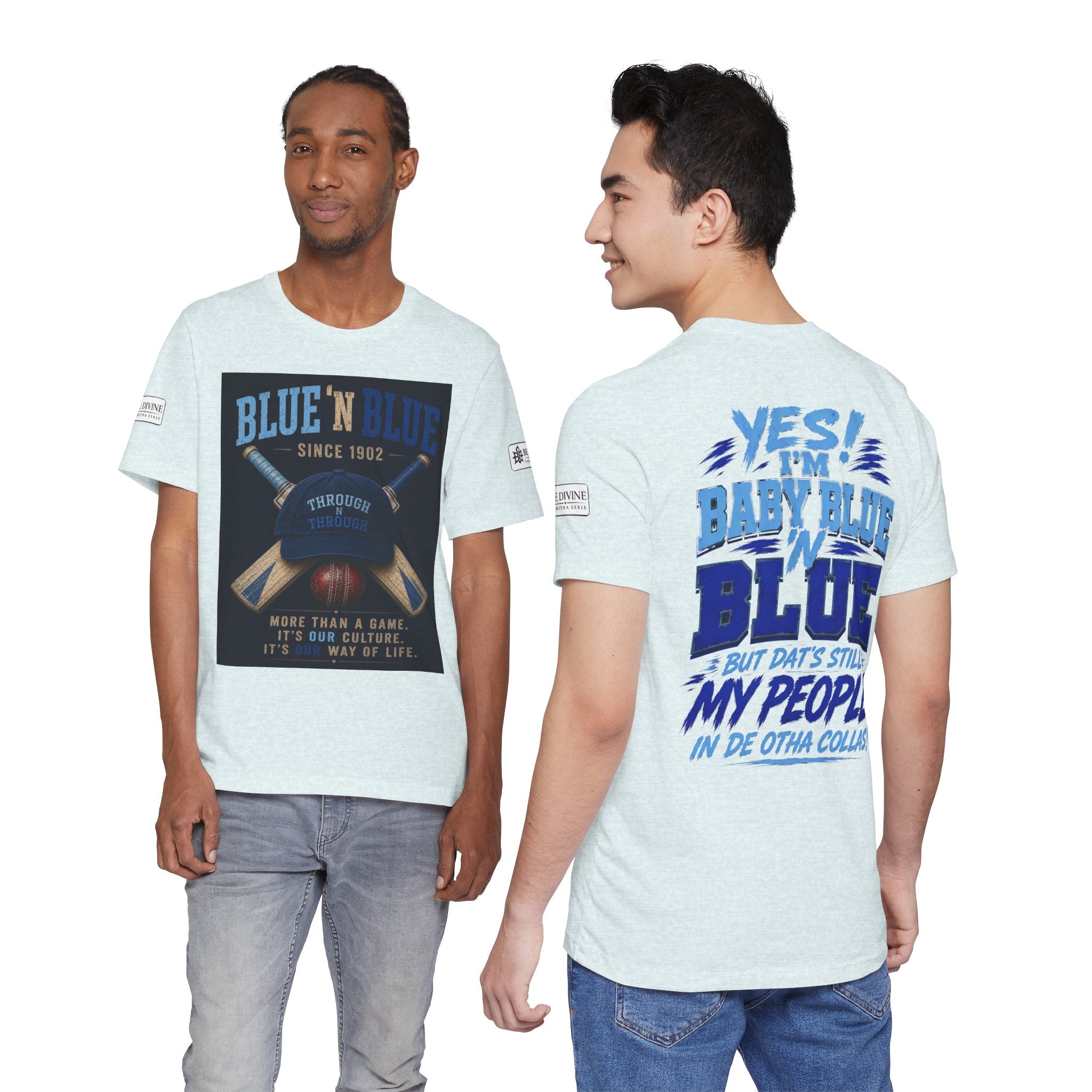 BE DIVINE™ Blue 'N Blue Since 1902 – Through 'N Through Heritage Tee