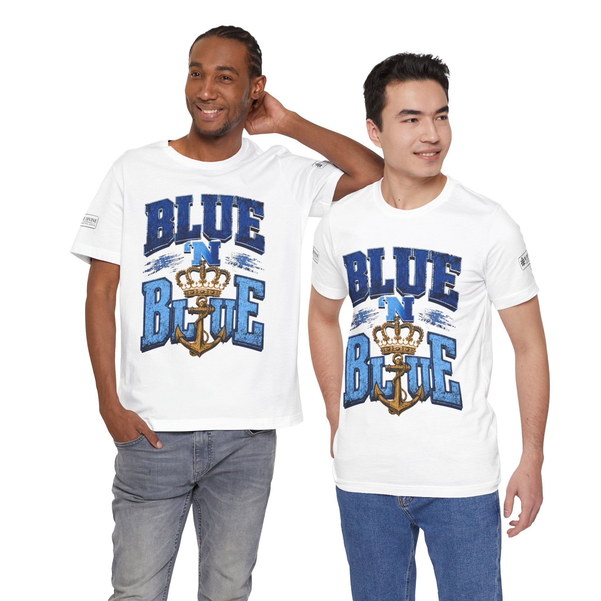 BE DIVINE™ BLUE 'N BLUE T-Shirt – Crown 'N Anchor Edition