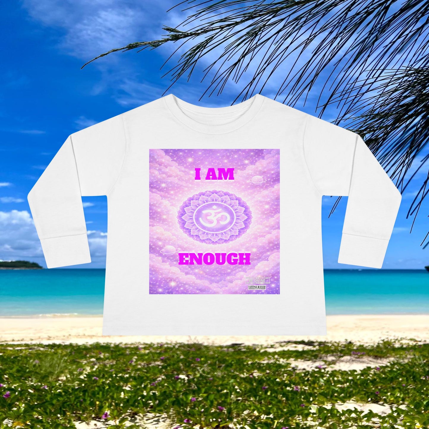 BE DIVINE™ Crown Chakra Toddler Long Sleeve Tee | Worthiness & Inner Peace Shirt