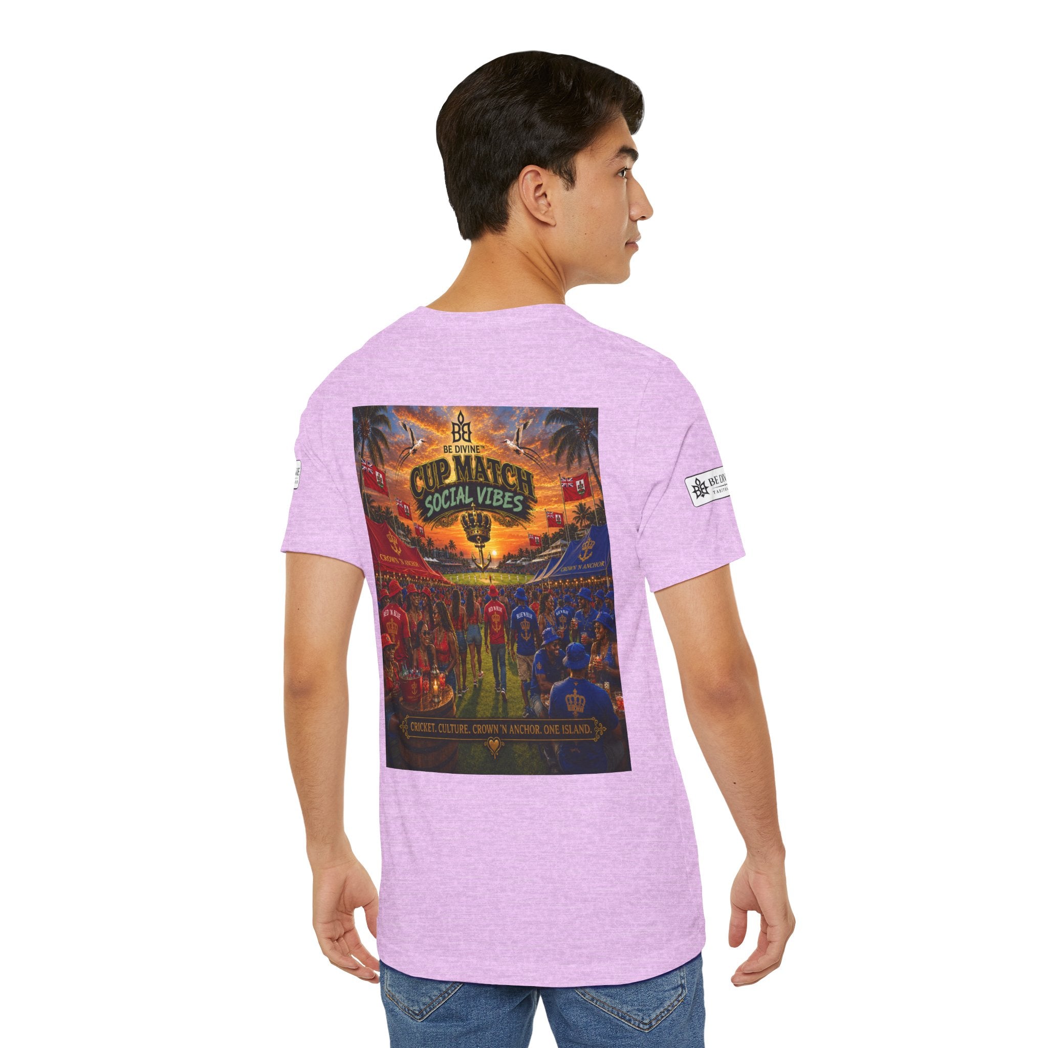 BE DIVINE™ Cup Match Social Vibes Tee – Crown 'N Anchor Edition
