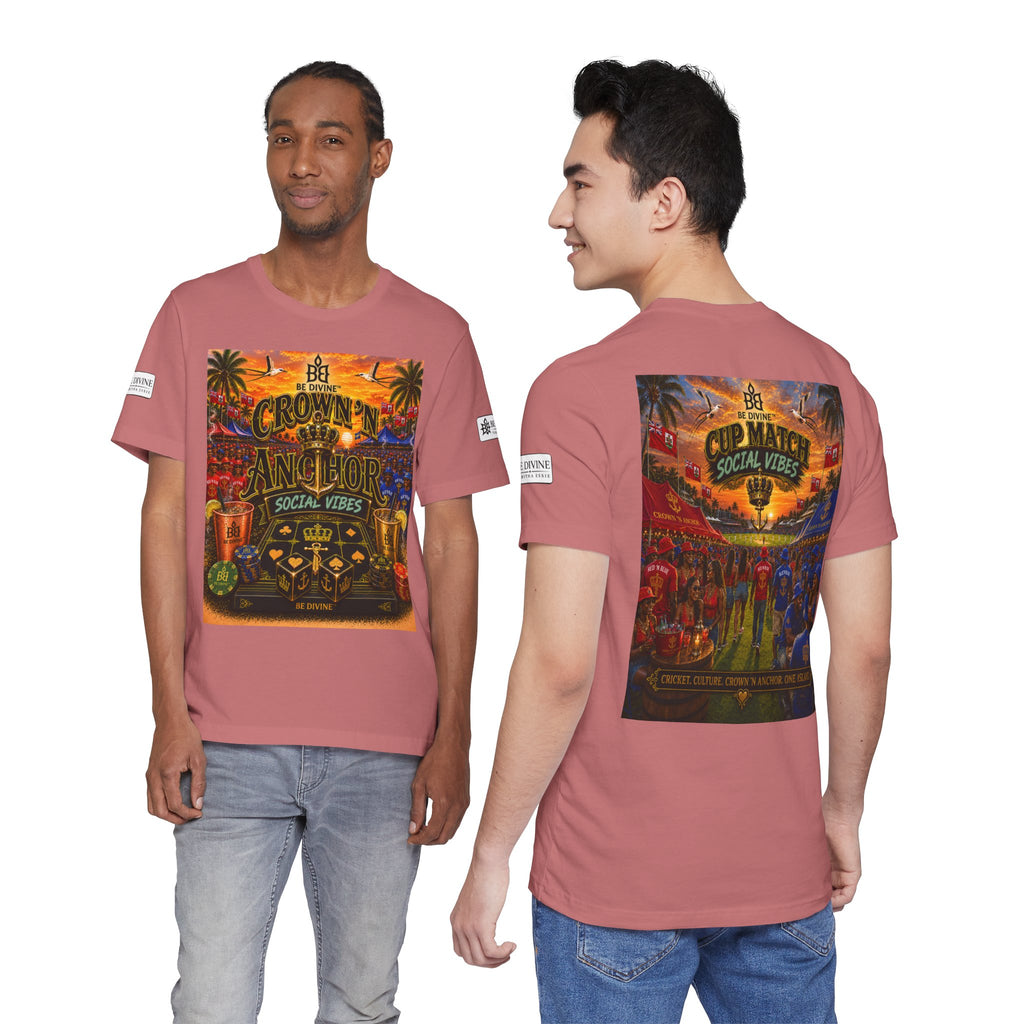 BE DIVINE™ Cup Match Social Vibes Tee – Crown 'N Anchor Edition