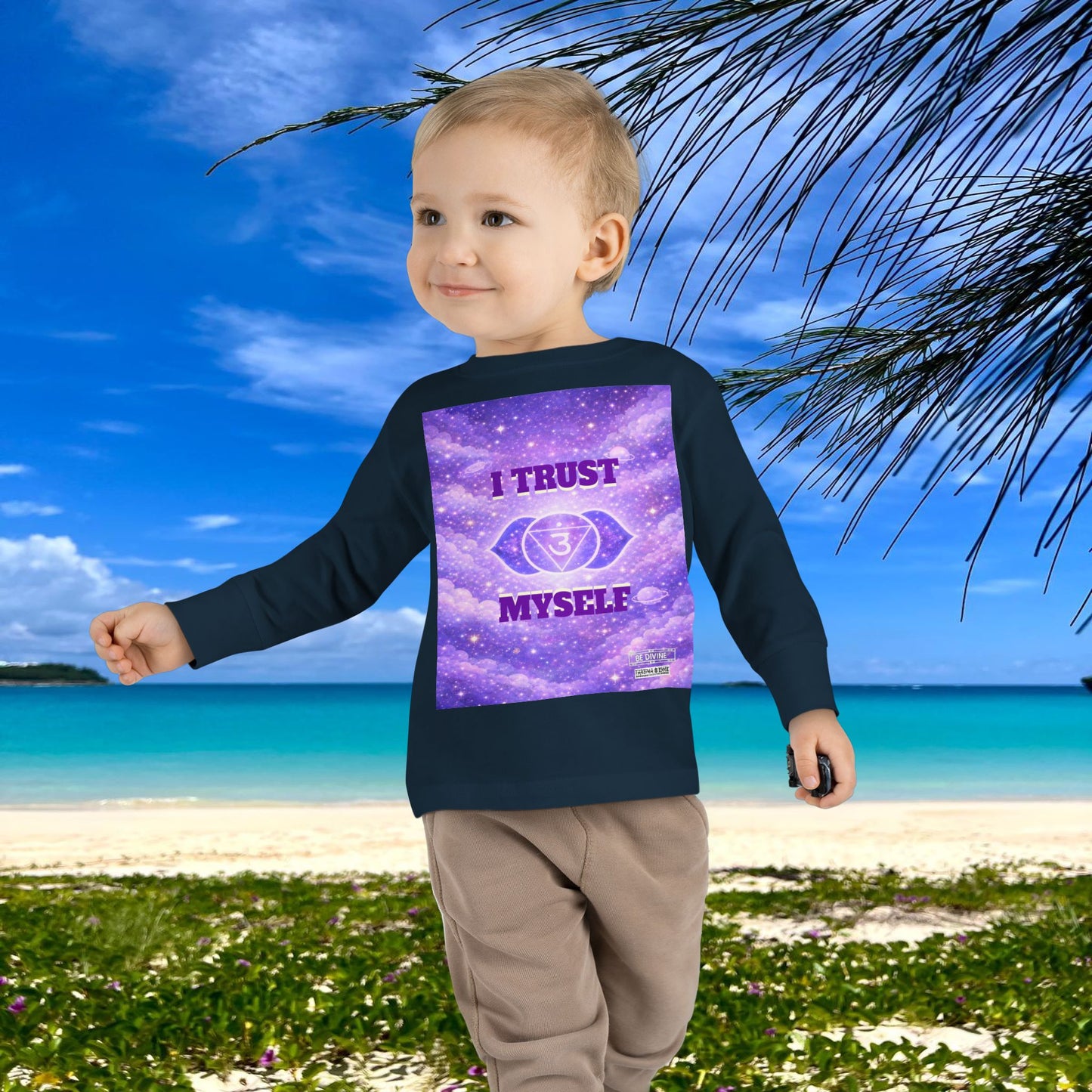 BE DIVINE™ Third Eye Chakra Toddler Long Sleeve Tee | Intuition & Inner Wisdom Shirt